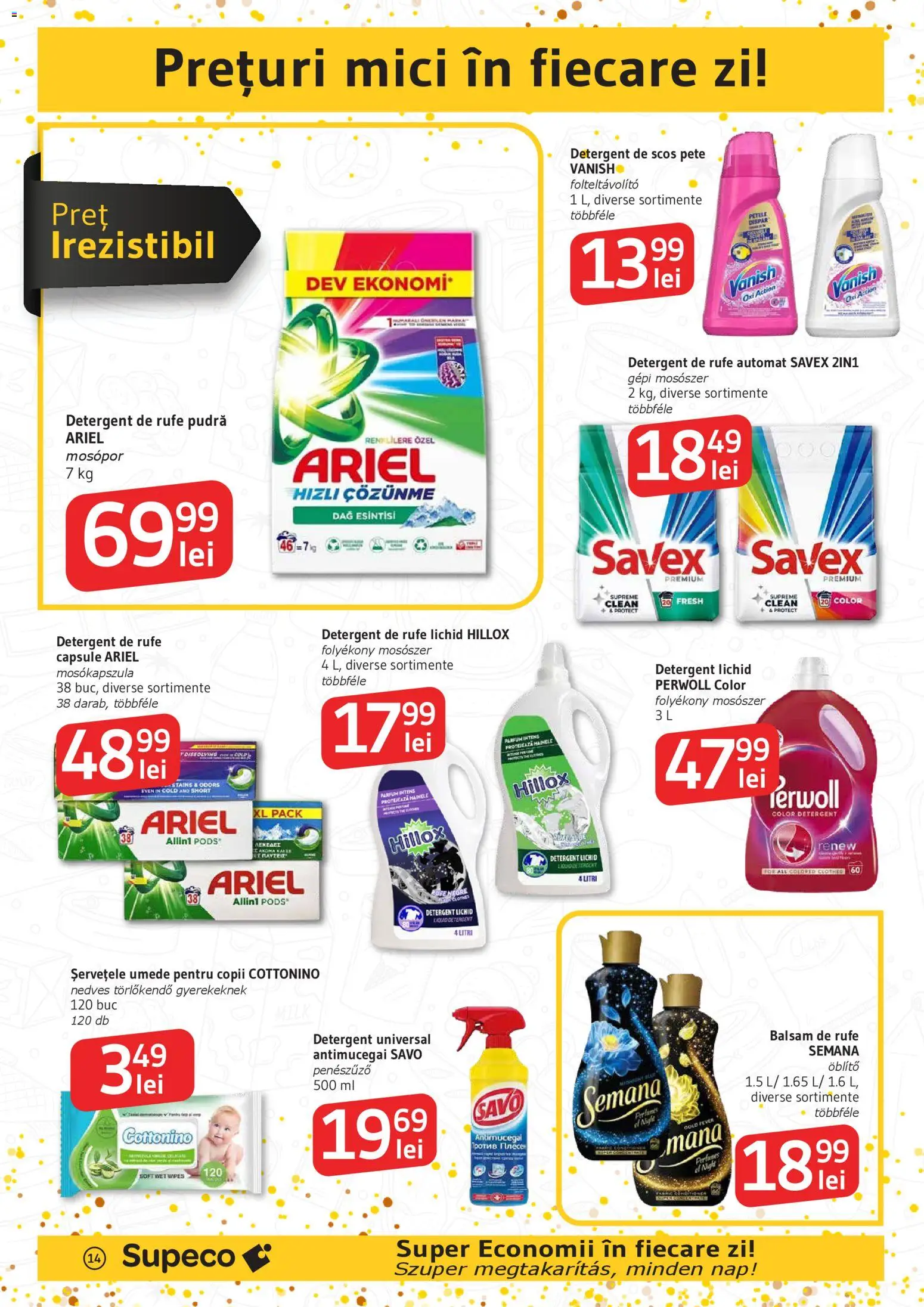 Catalog Supeco 27 Decembrie 2025 - 6 Ianuarie 2026 | Pagina 14 | Produse: Pomelo, Detergent, Balsam de rufe, Çelik Mama ve Su Kabı
