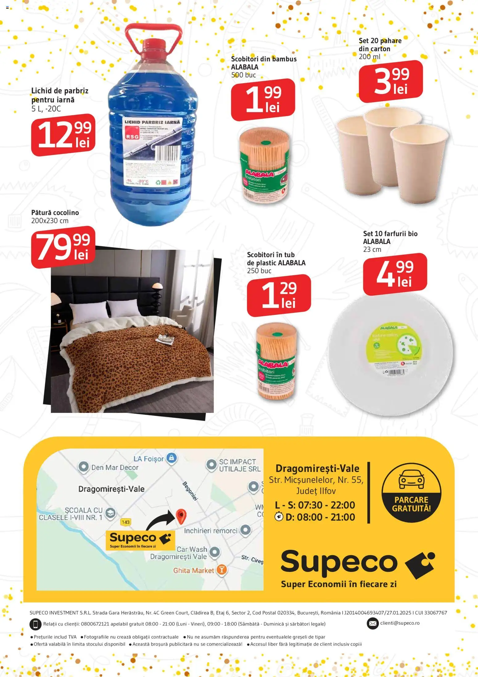 Catalog Supeco 27 Decembrie 2025 - 6 Ianuarie 2026 | Pagina 6 | Produse: Şerit ödül, Pahare, Pătură, Peluş Köpek Yatağı