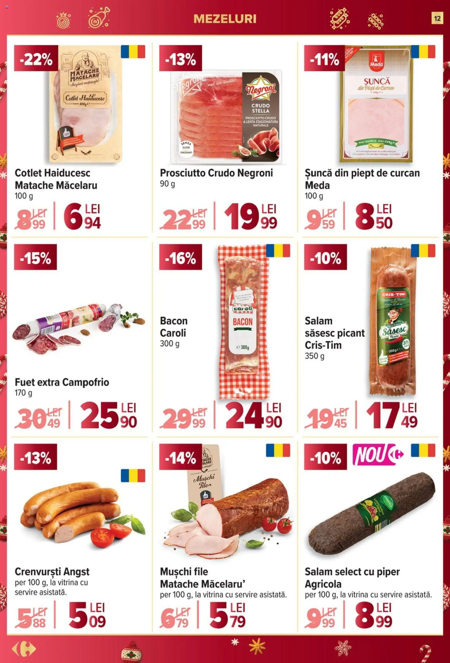 Catalog Carrefour 27 Decembrie 2025 - 6 Ianuarie 2026 | Pagina 12 | Produse: Lait de coco, Crenvurști, Bacon, Piper
