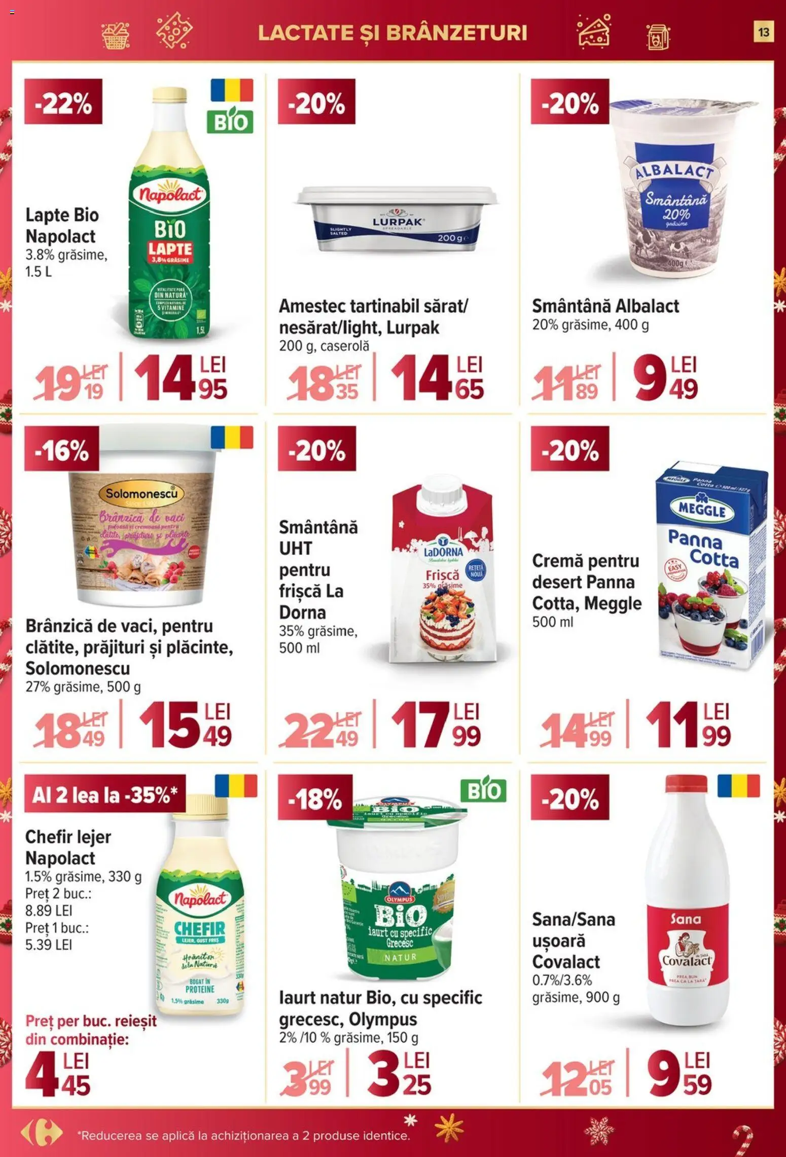 Catalog Carrefour 27 Decembrie 2025 - 6 Ianuarie 2026 | Pagina 13 | Produse: Şerit ödül, Lapte, Cremă, Smântână