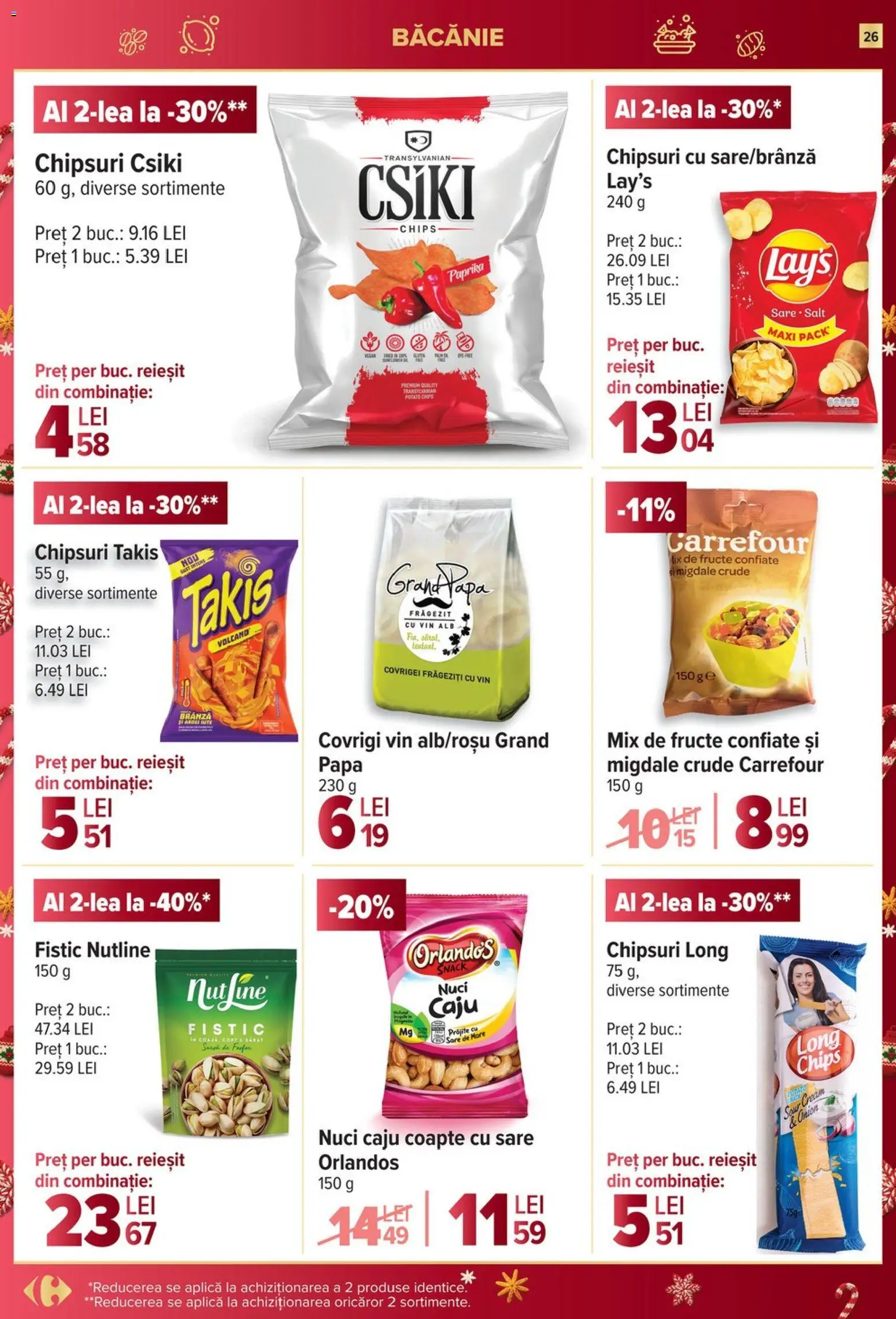 Catalog Carrefour 27 Decembrie 2025 - 6 Ianuarie 2026 | Pagina 26 | Produse: Migdale, Fistic, Chipsuri, Fructe
