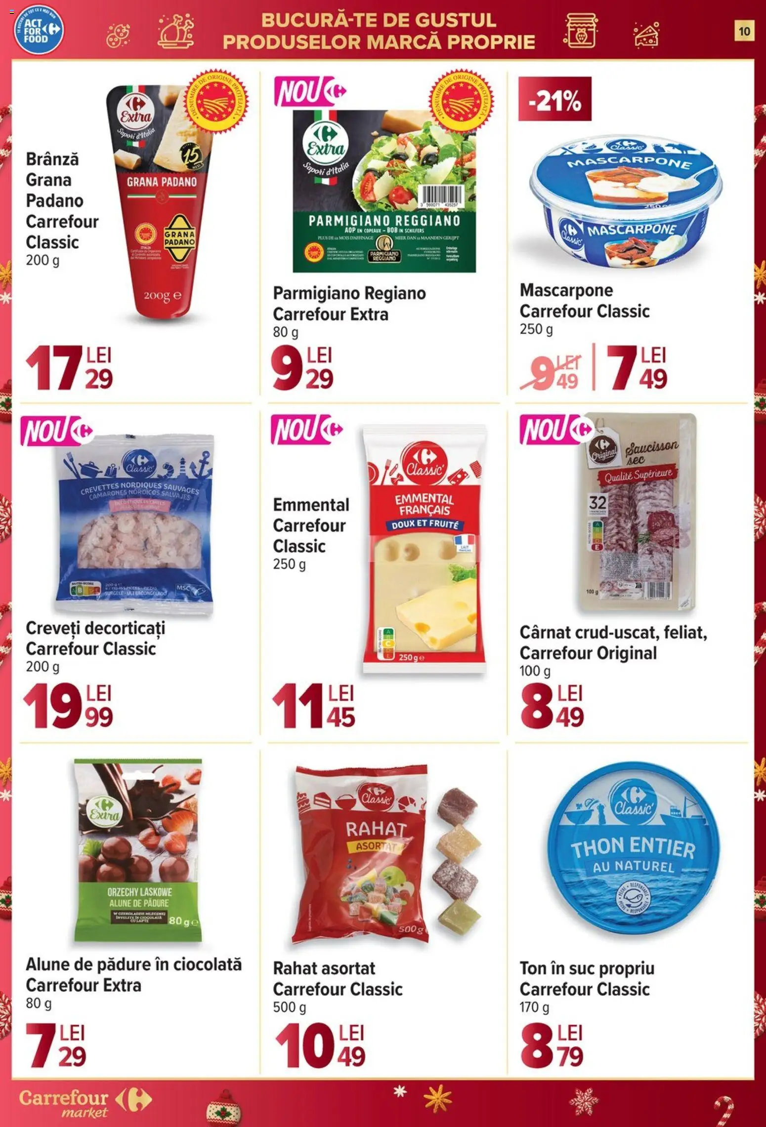 Catalog Carrefour 27 Decembrie 2025 - 6 Ianuarie 2026 | Pagina 10 | Produse: Alune, Brânză, Ciocolată, Suc