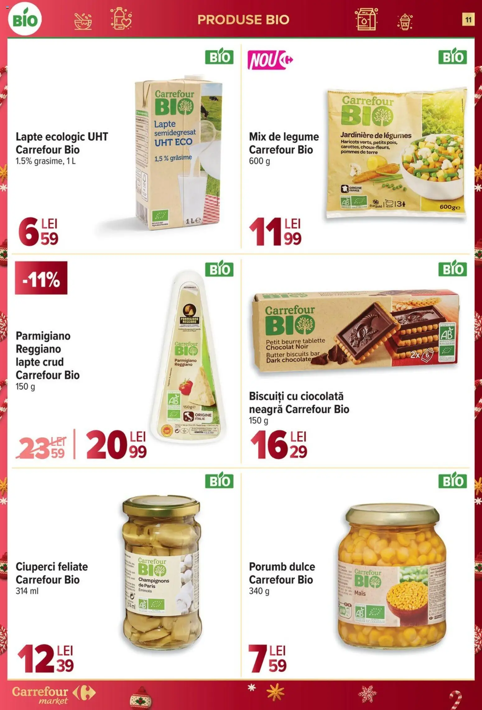 Catalog Carrefour 27 Decembrie 2025 - 6 Ianuarie 2026 | Pagina 11 | Produse: Şerit ödül, Ciocolată, Biscuiți, Legume