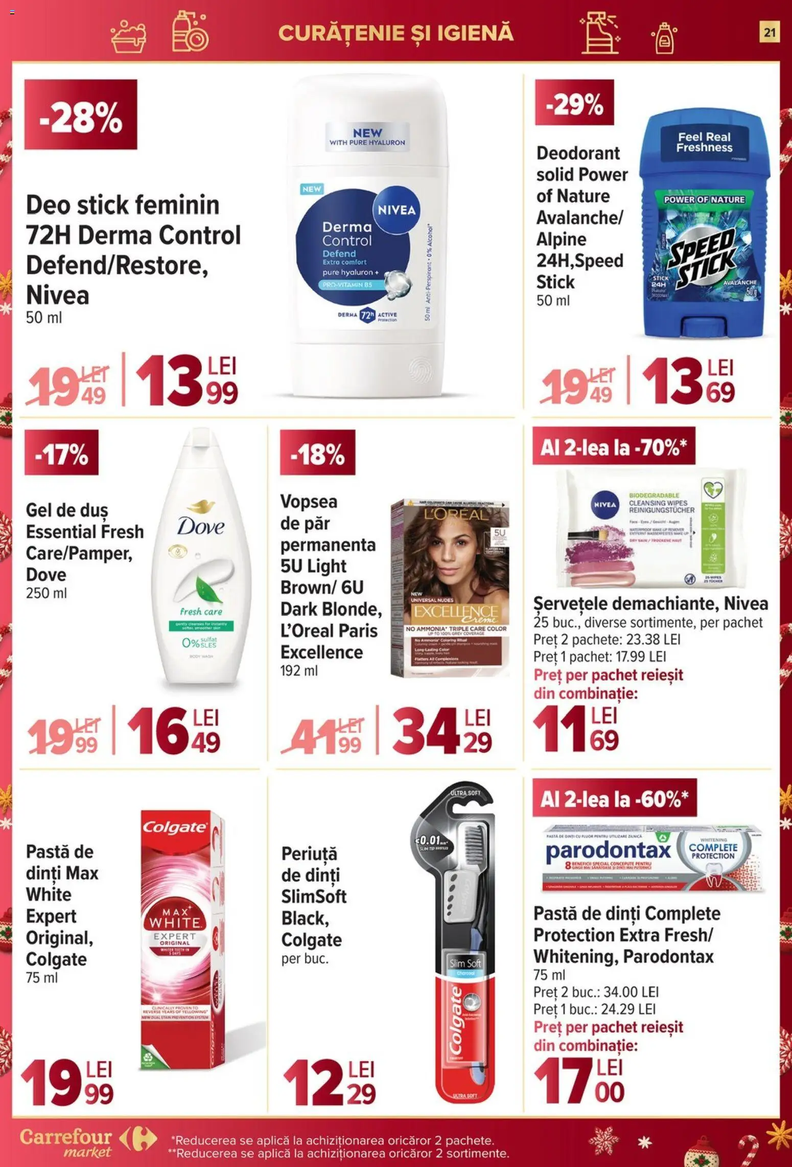 Catalog Carrefour 27 Decembrie 2025 - 6 Ianuarie 2026 | Pagina 21 | Produse: Vopsea, Duș, Deodorant, Pastă de dinți