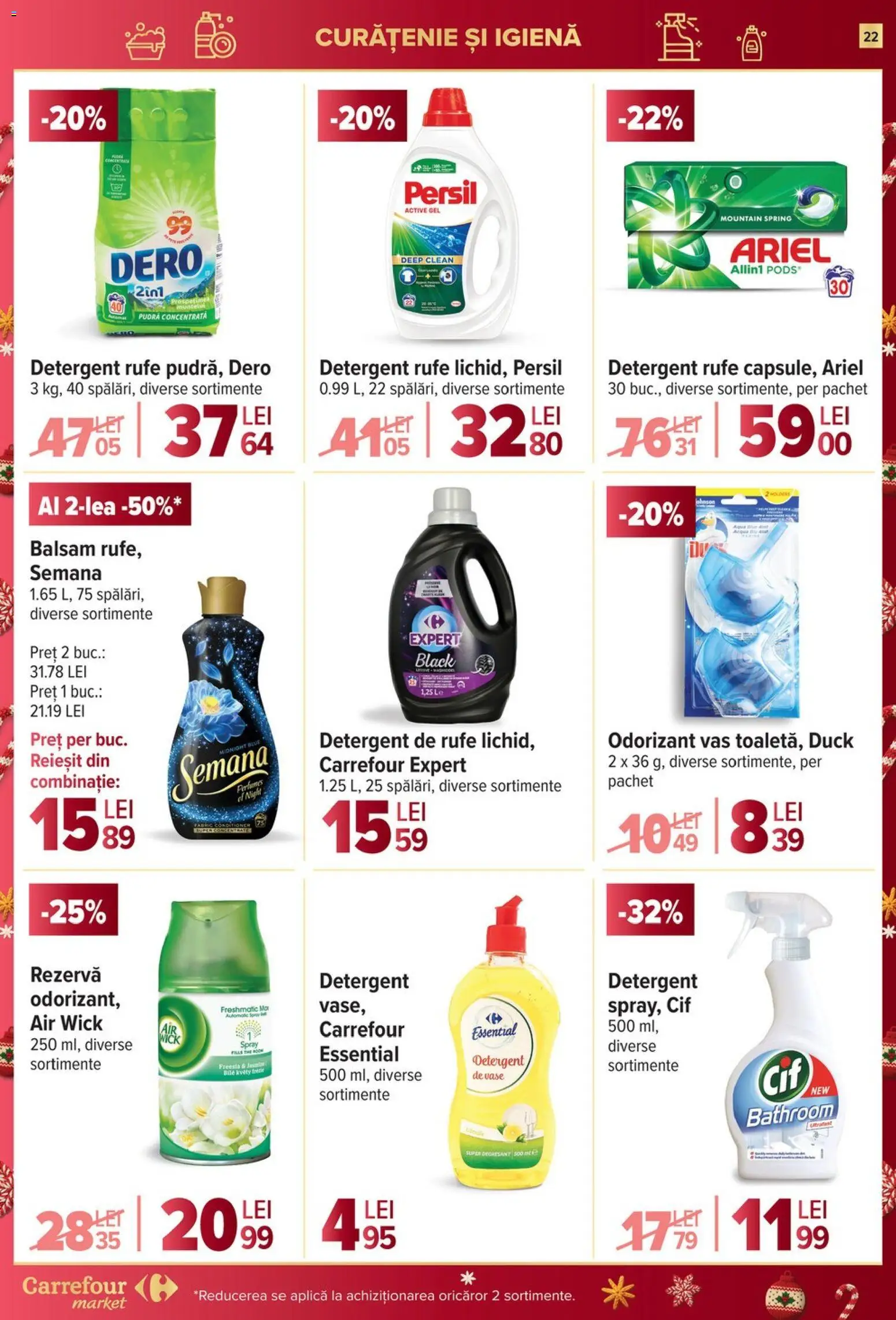 Catalog Carrefour 27 Decembrie 2025 - 6 Ianuarie 2026 | Pagina 22 | Produse: Pomelo, Pudră, Balsam, Detergent