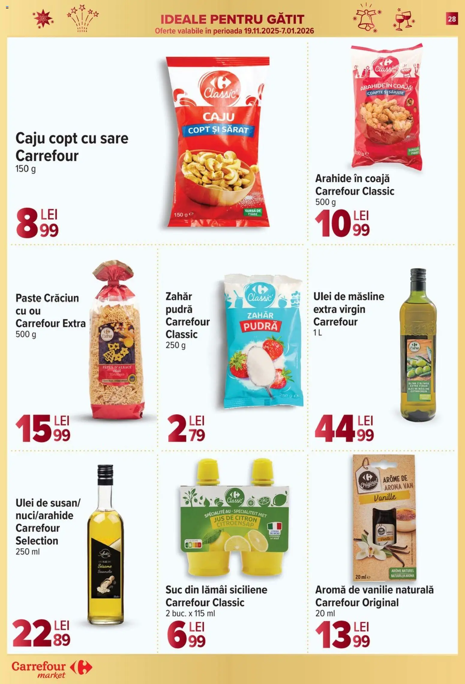 Catalog Carrefour 27 Decembrie 2025 - 6 Ianuarie 2026 | Pagina 28 | Produse: Pudră, Arahide, Paste, Sare
