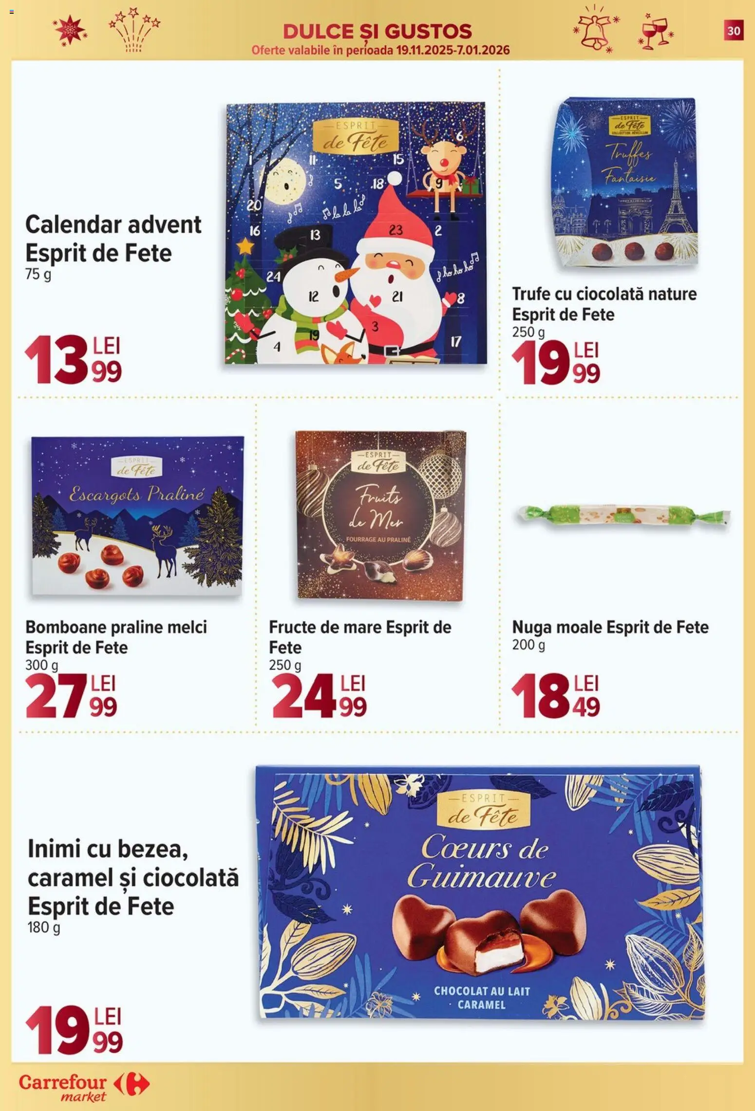 Catalog Carrefour 27 Decembrie 2025 - 6 Ianuarie 2026 | Pagina 30 | Produse: Praline, Ciocolată, Fructe, Fructe De Mare