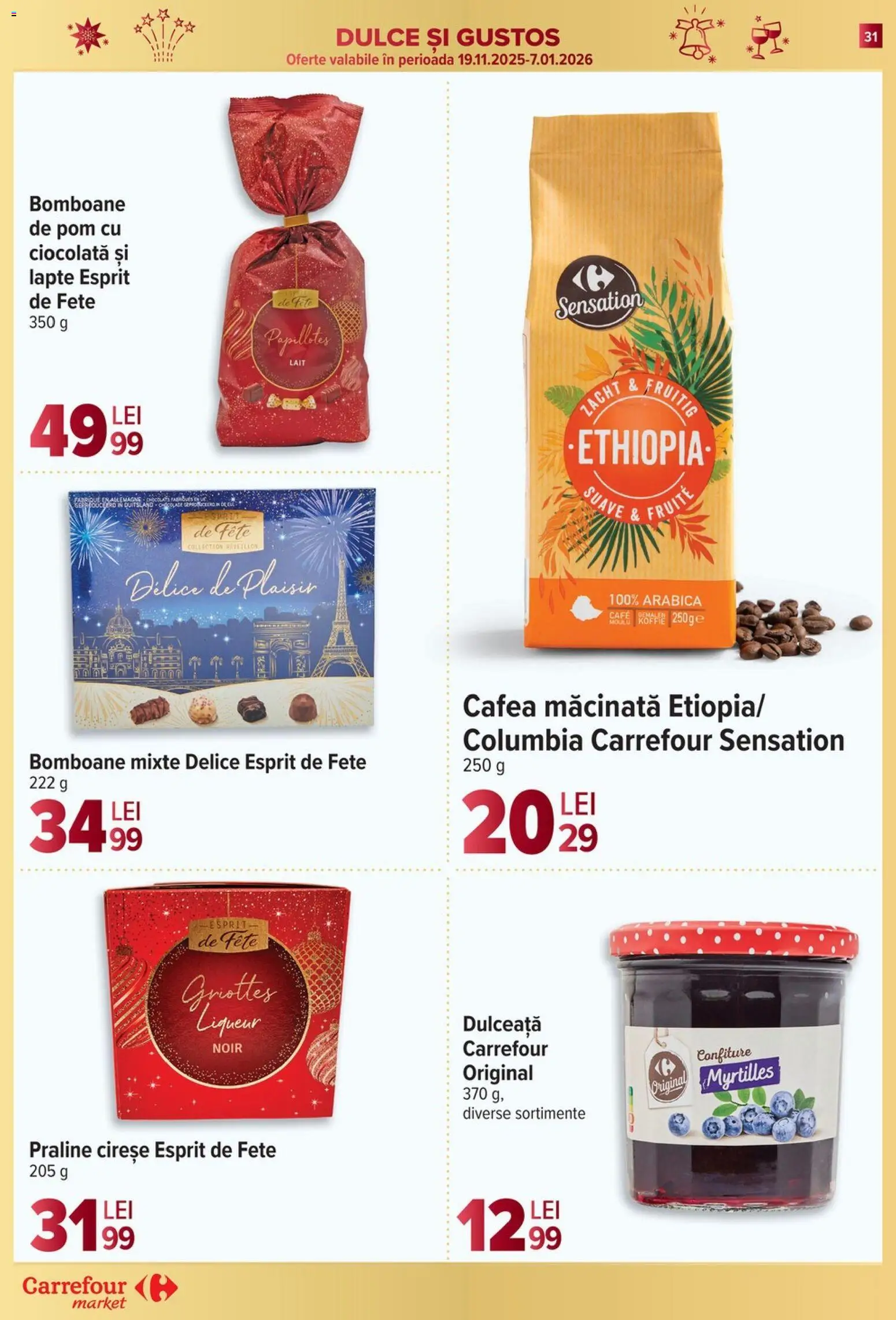 Catalog Carrefour 27 Decembrie 2025 - 6 Ianuarie 2026 | Pagina 31 | Produse: Lapte, Cafea, Ciocolată, Cireșe