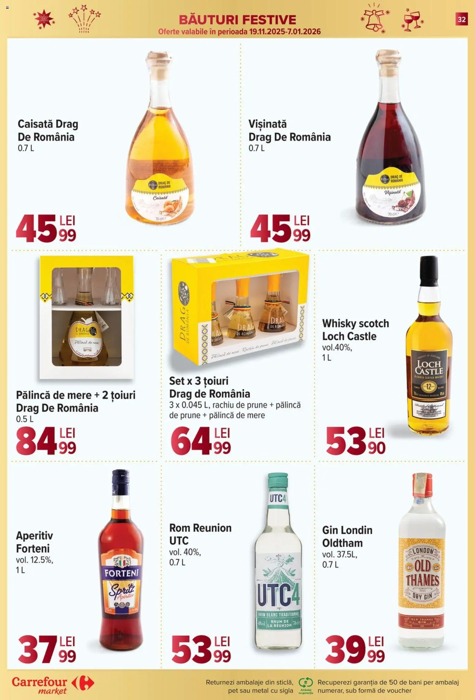 Catalog Carrefour 27 Decembrie 2025 - 6 Ianuarie 2026 | Pagina 32 | Produse: Mere, Rom, Prune, Gin
