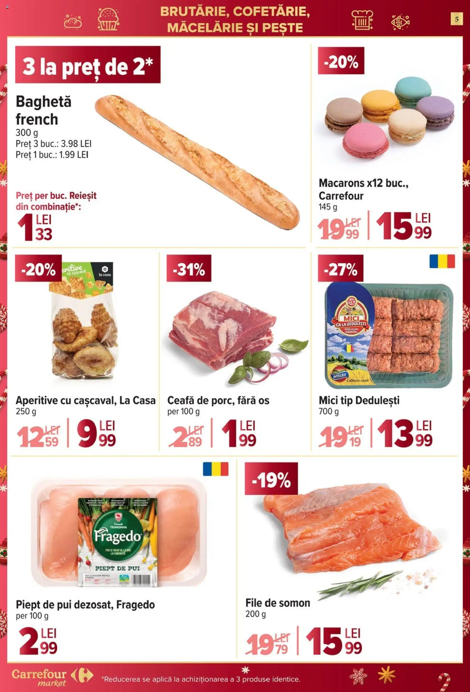 Catalog Carrefour 27 Decembrie 2025 - 6 Ianuarie 2026 | Pagina 5 | Produse: Cașcaval, Mici, Macarons, Pește