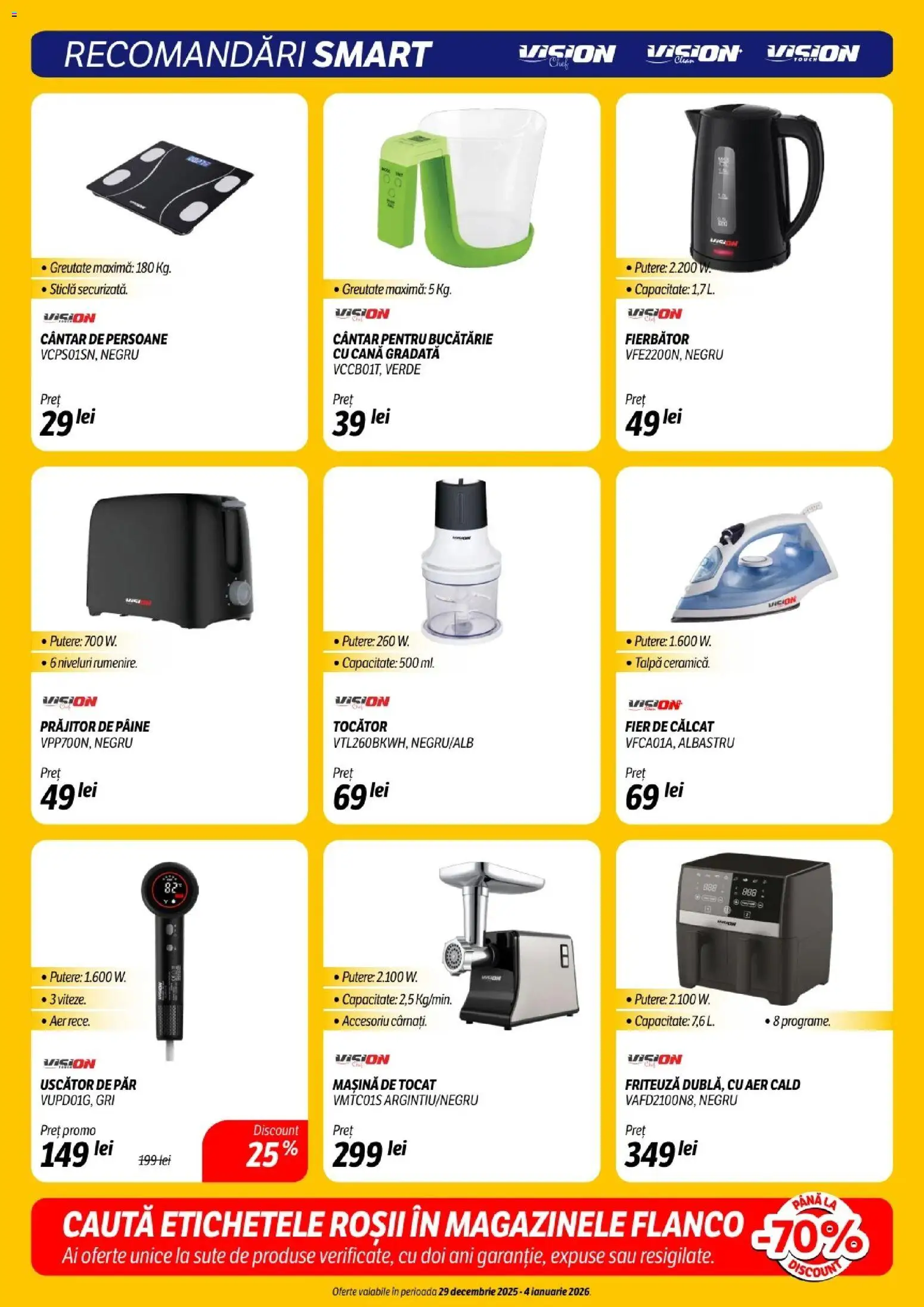 Catalog Flanco 29 Decembrie 2025 - 3 Ianuarie 2026 | Pagina 23 | Produse: Mașină de tocat, Uscător, Uscător De Păr, Bucătărie
