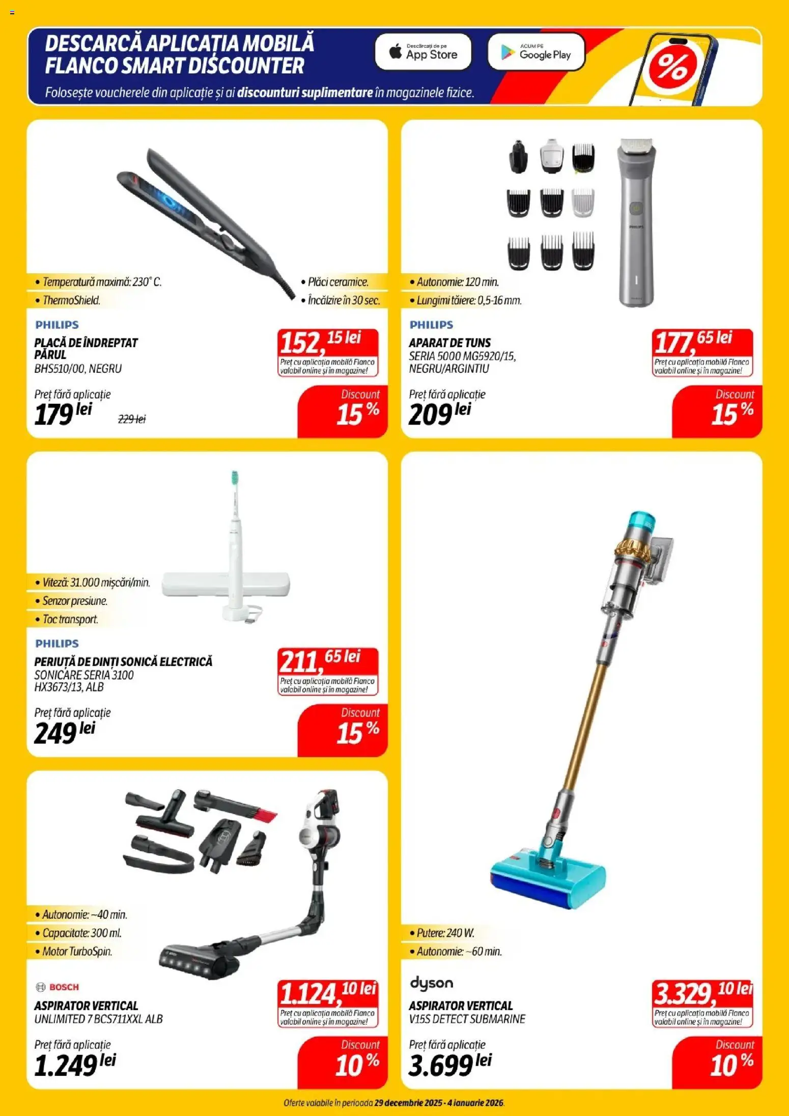 Catalog Flanco 29 Decembrie 2025 - 3 Ianuarie 2026 | Pagina 6 | Produse: Enginar, Aspirator, Periuță de dinți
