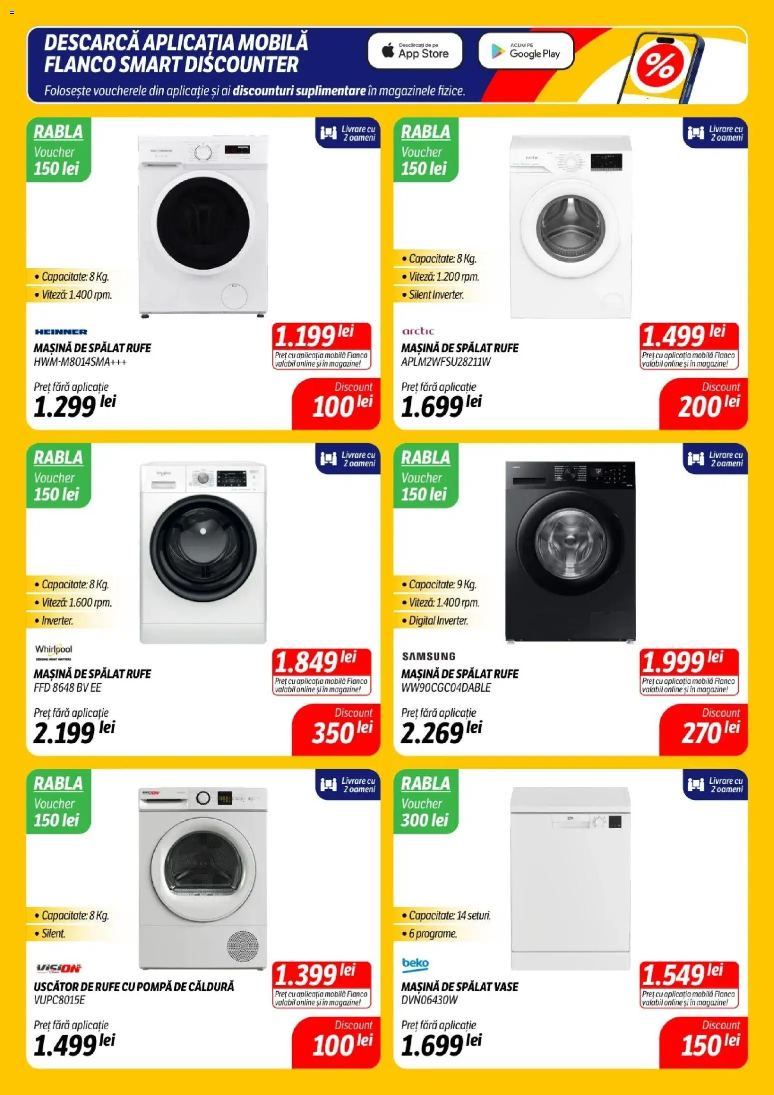 Catalog Flanco 29 Decembrie 2025 - 3 Ianuarie 2026 | Pagina 7 | Produse: Mașină De Spălat, Uscător, Mașină De Spălat Vase