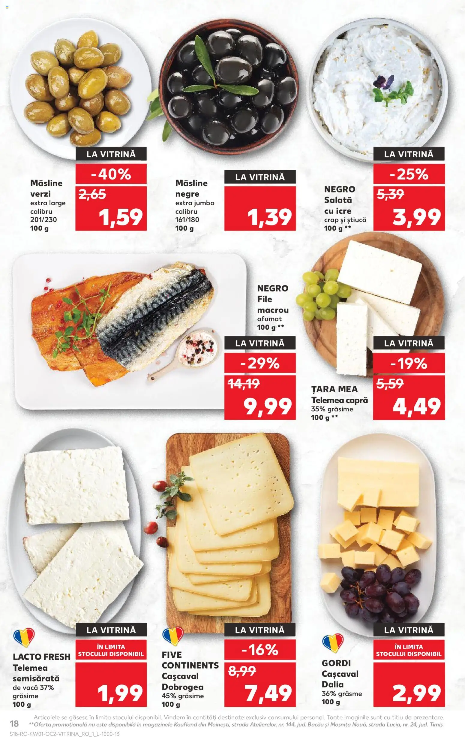 Catalog Kaufland 31 Decembrie 2025 - 5 Ianuarie 2026 | Pagina 18 | Produse: Vitrină, Cașcaval, Măsline, Salată cu icre