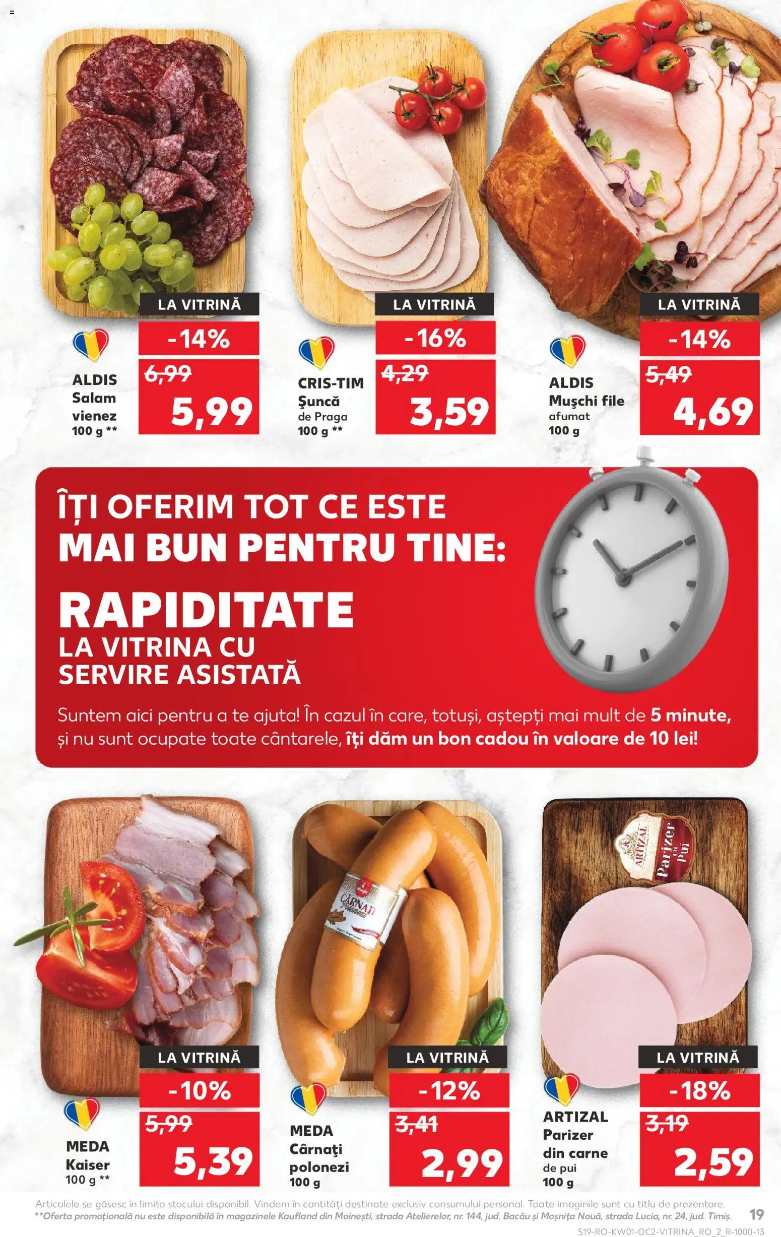 Catalog Kaufland 31 Decembrie 2025 - 5 Ianuarie 2026 | Pagina 19 | Produse: Vitrină, Șuncă, Carne De Pui, Parizer