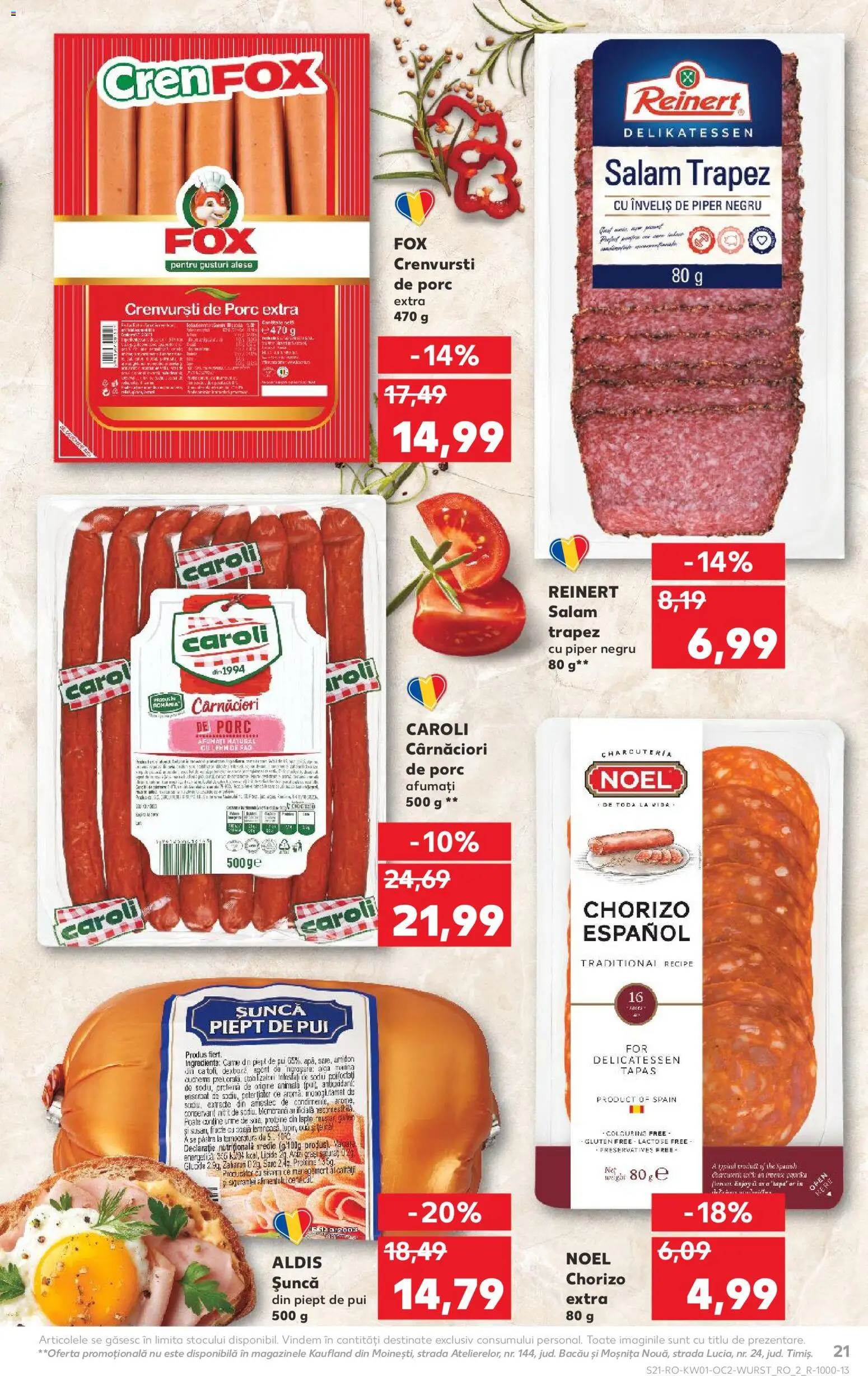 Catalog Kaufland 31 Decembrie 2025 - 5 Ianuarie 2026 | Pagina 21 | Produse: Hacıyatmaz Kedi Oyuncağı, Șuncă, Fructe, Sare