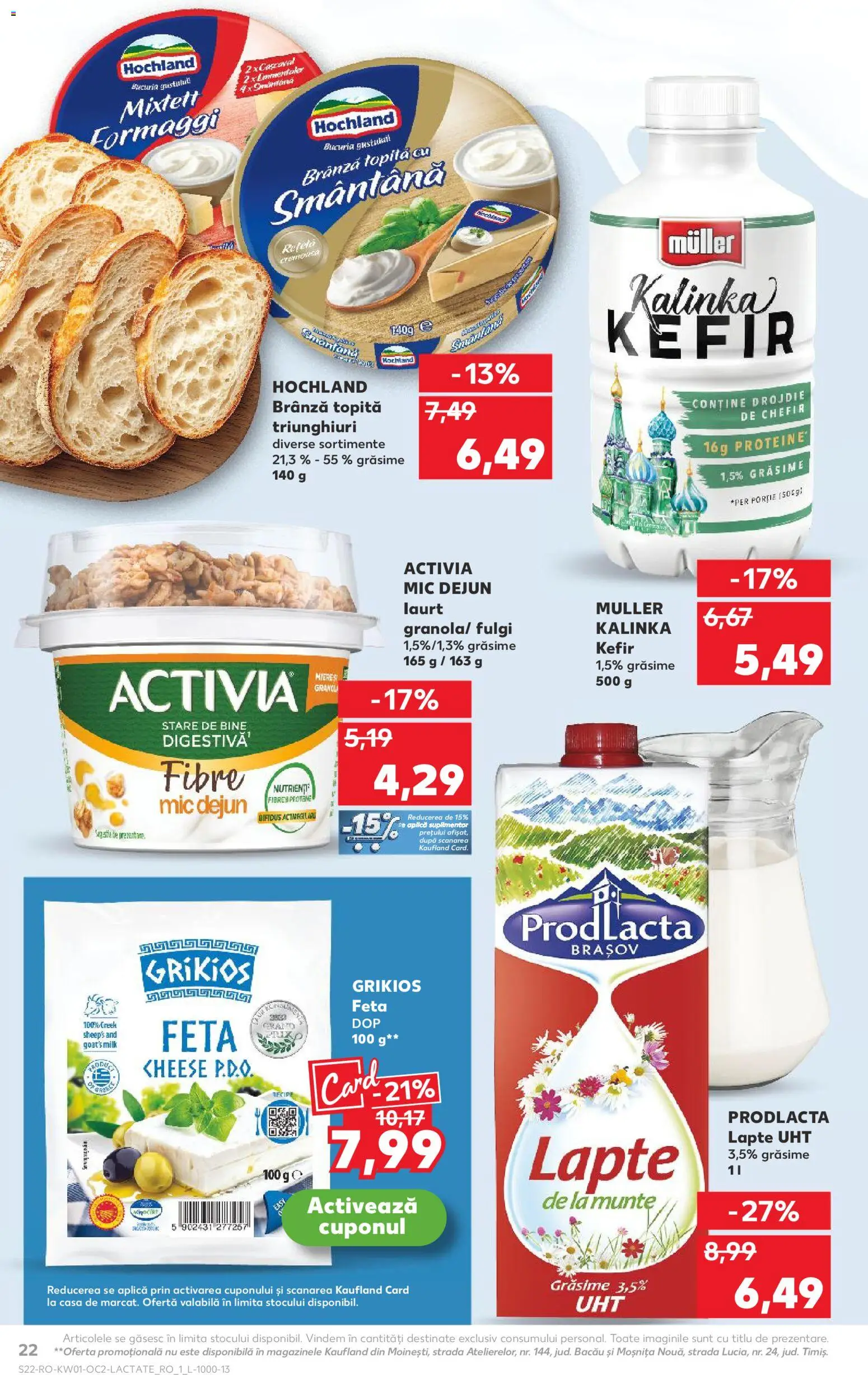 Catalog Kaufland 31 Decembrie 2025 - 5 Ianuarie 2026 | Pagina 22 | Produse: Lapte, Brânză, Iaurt, Smântână