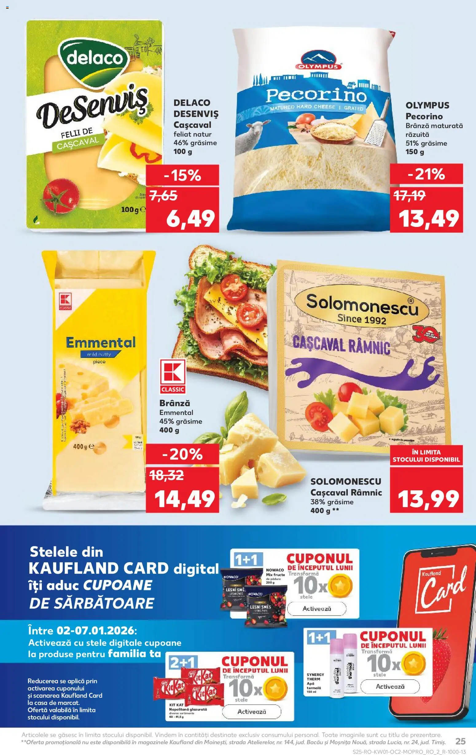 Catalog Kaufland 31 Decembrie 2025 - 5 Ianuarie 2026 | Pagina 25 | Produse: Light Kedi Konservesi, Cașcaval, Mix fructe, Fructe