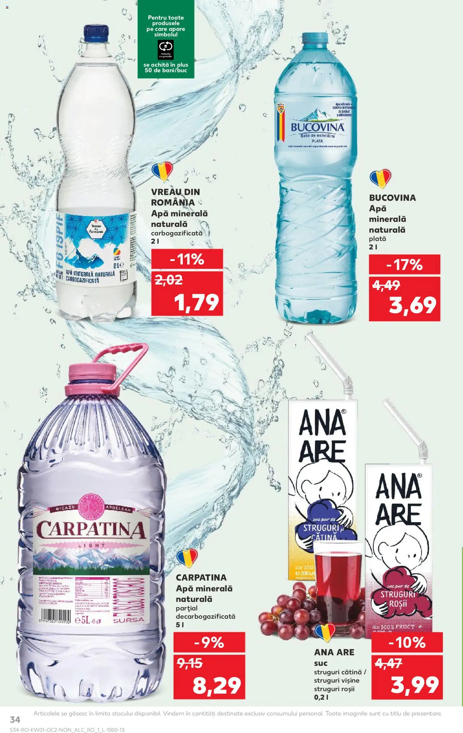 Catalog Kaufland 31 Decembrie 2025 - 5 Ianuarie 2026 | Pagina 34 | Produse: Struguri, Yazı tahtası kalemi, Roșii, Apă