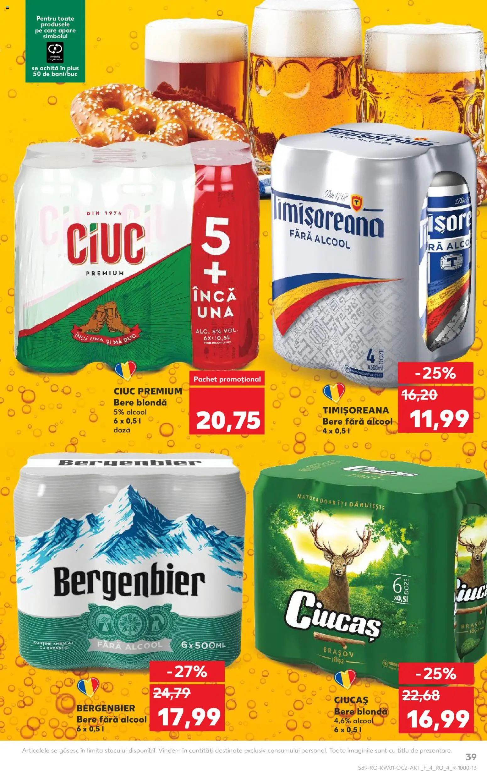 Catalog Kaufland 31 Decembrie 2025 - 5 Ianuarie 2026 | Pagina 39 | Produse: Bere, Plastik Kulübe