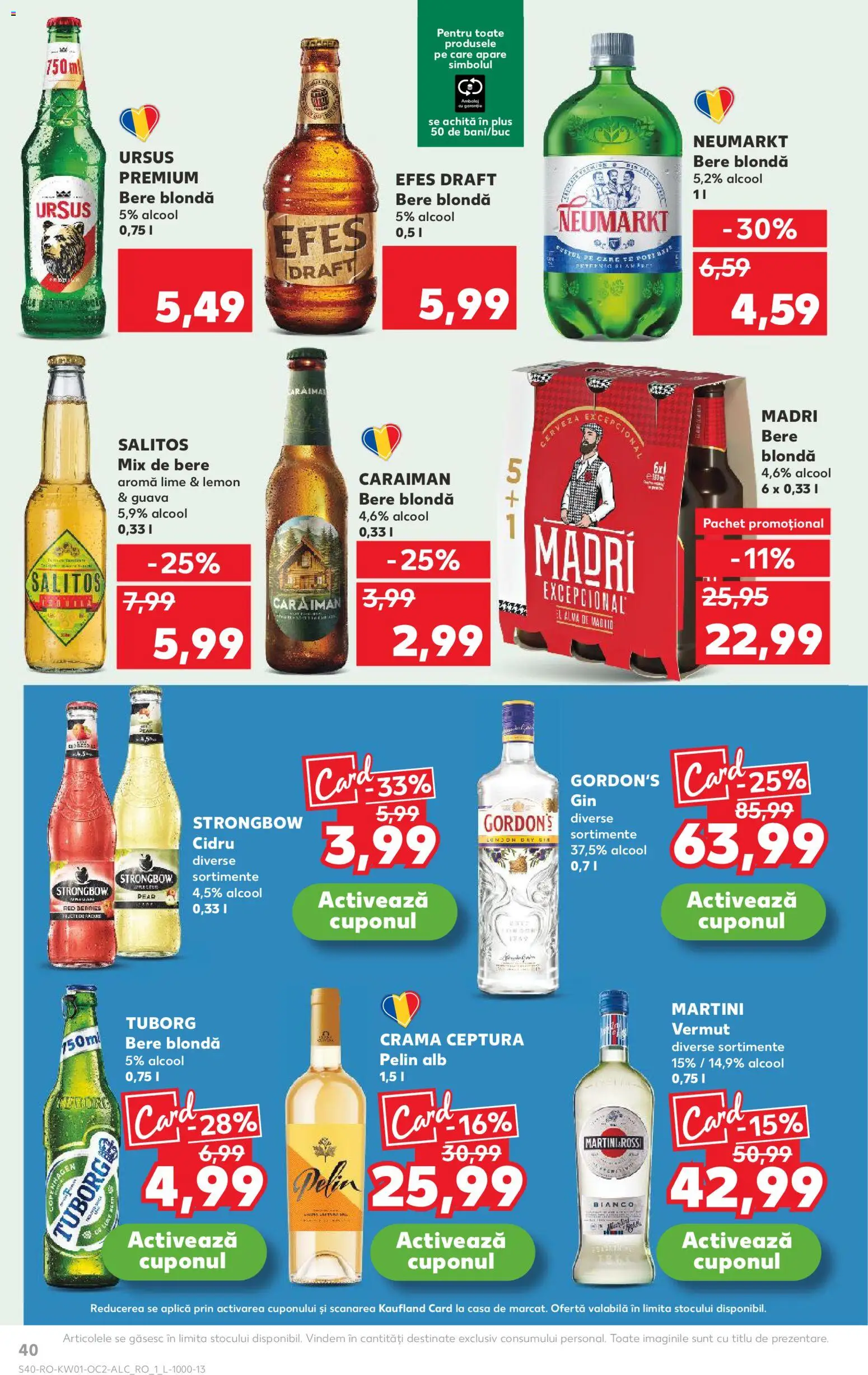 Catalog Kaufland 31 Decembrie 2025 - 5 Ianuarie 2026 | Pagina 40 | Produse: Lime, Yulaf, Bere