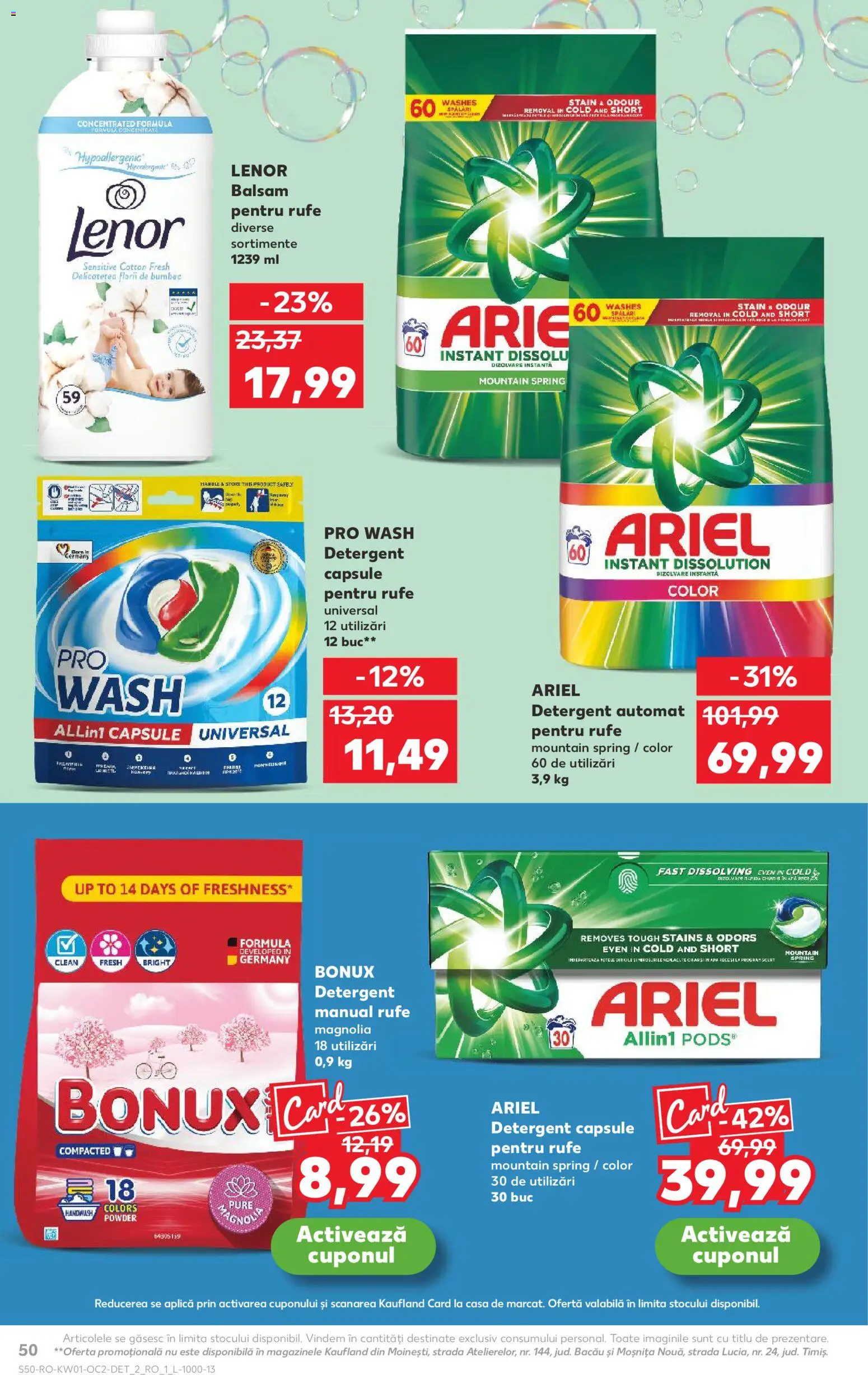 Catalog Kaufland 31 Decembrie 2025 - 5 Ianuarie 2026 | Pagina 50 | Produse: Pomelo, Kedi Ödül Oyuncakları, Balsam, Detergent
