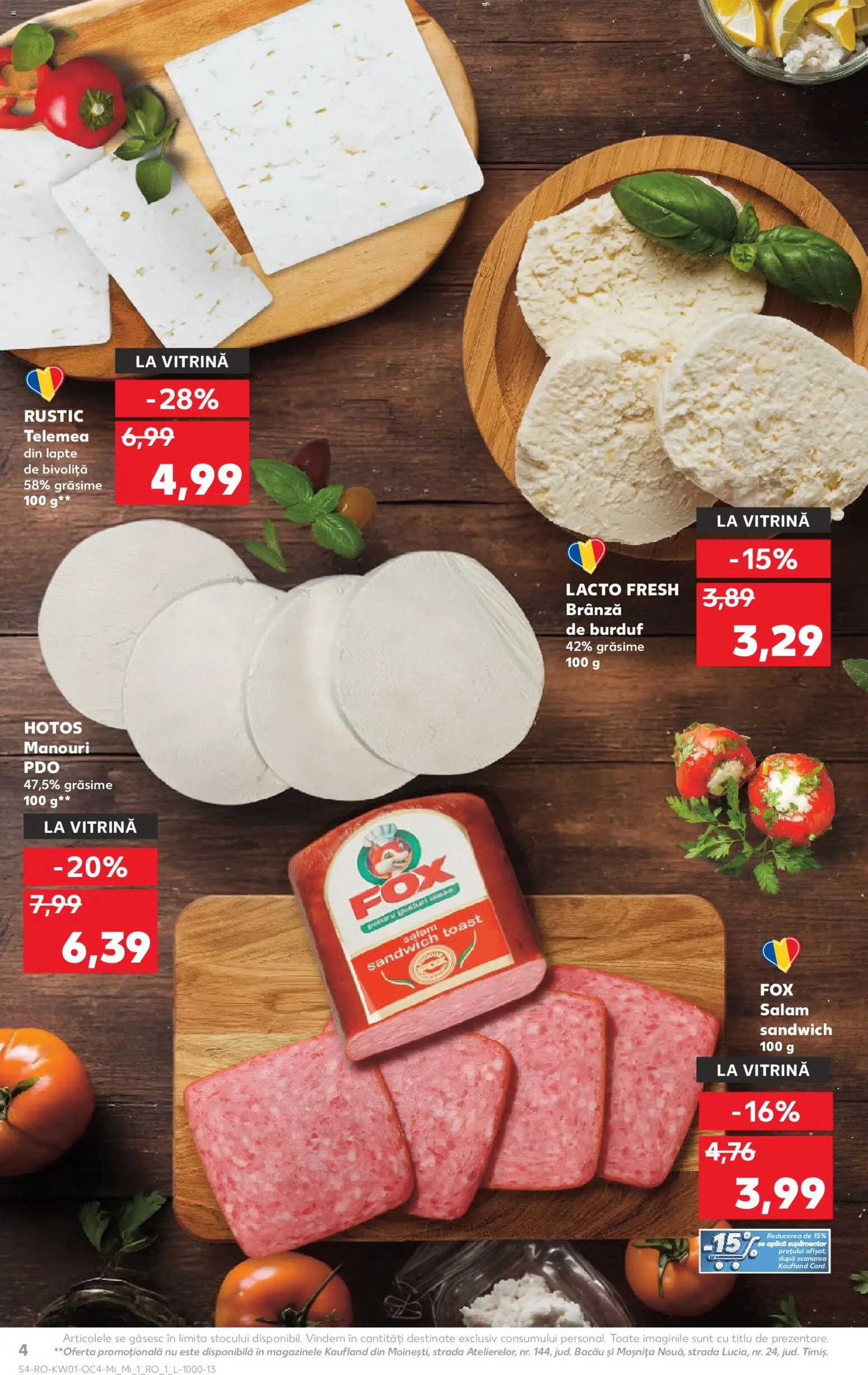 Catalog Kaufland 31 Decembrie 2025 - 6 Ianuarie 2026 | Pagina 4 | Produse: Vitrină, Lapte, Brânză, Salam