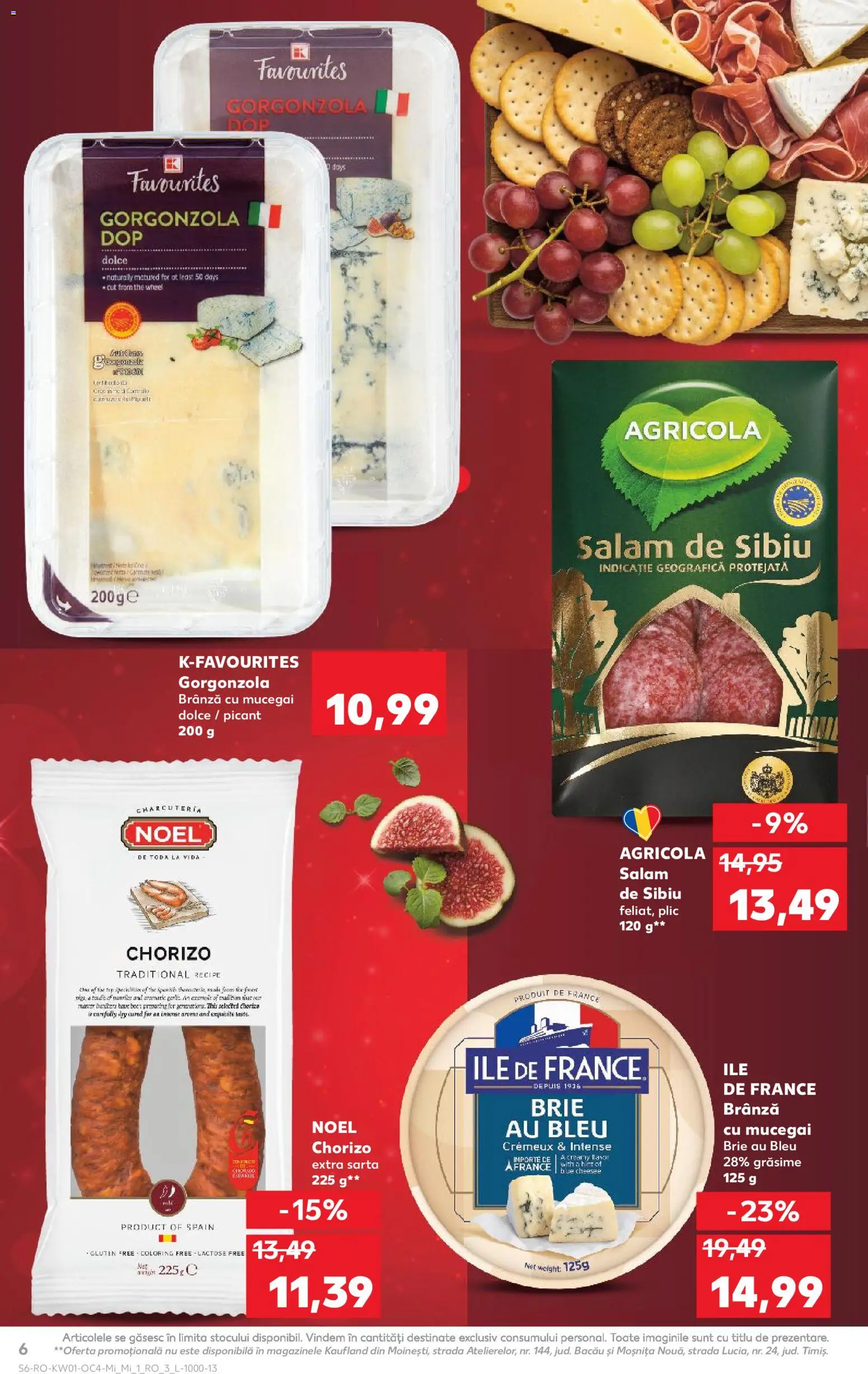 Catalog Kaufland 31 Decembrie 2025 - 6 Ianuarie 2026 | Pagina 6 | Produse: Brânză, Brânză cu mucegai, Gorgonzola, Salam