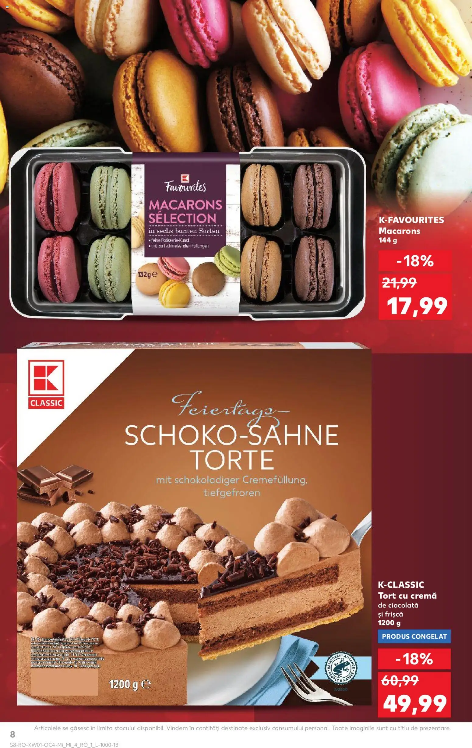 Catalog Kaufland 31 Decembrie 2025 - 6 Ianuarie 2026 | Pagina 8 | Produse: Tort, Cremă, Ciocolată, Macarons