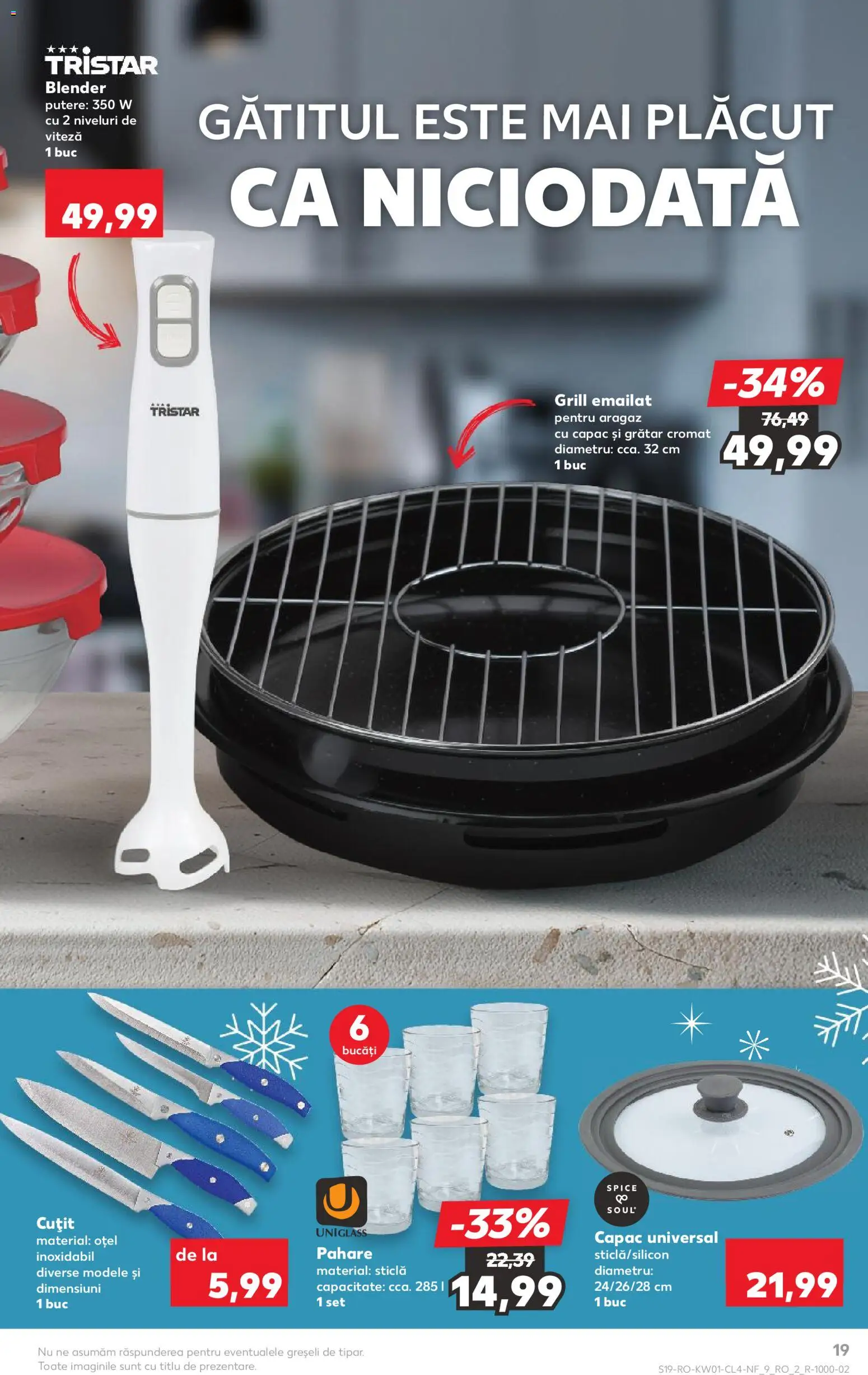 Catalog Kaufland 31 Decembrie 2025 - 5 Ianuarie 2026 | Pagina 19 | Produse: Blender, Pahare, Grill, Grătar
