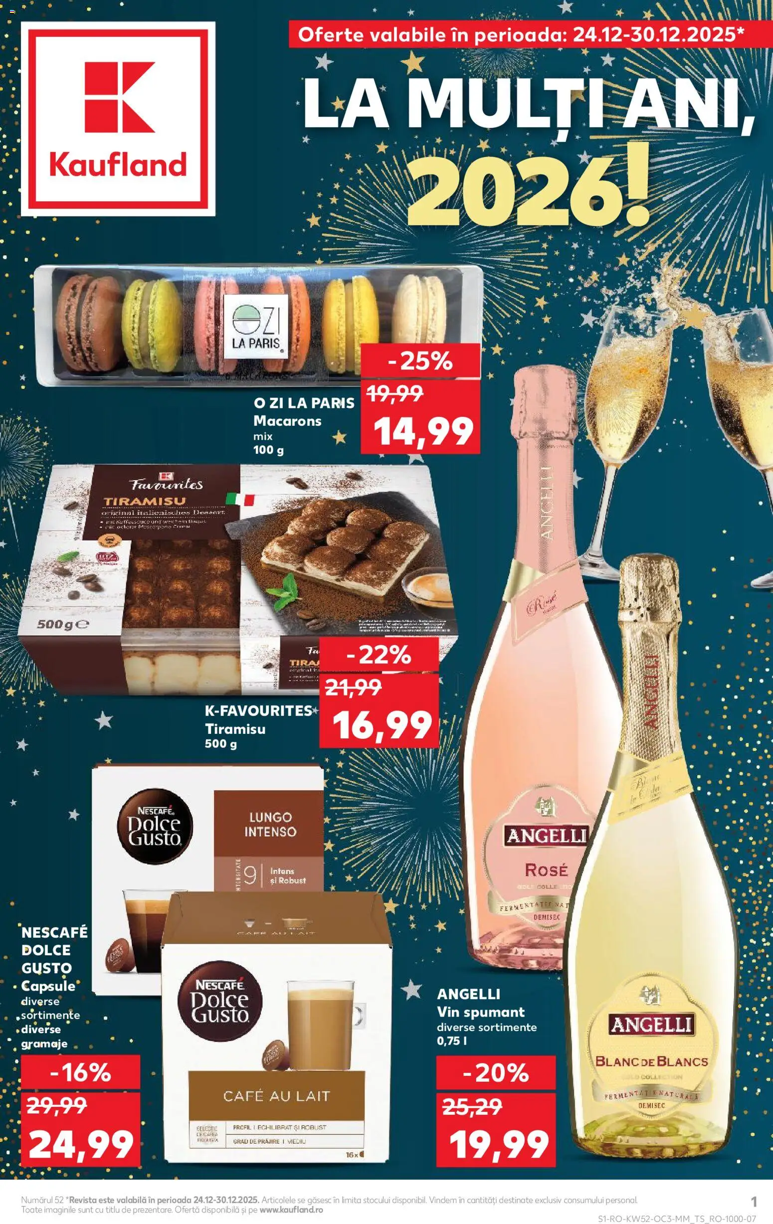 Catalog Kaufland 24 - 29 Decembrie 2025 | Pagina 1 | Produse: Tiramisu, Vin, Macarons