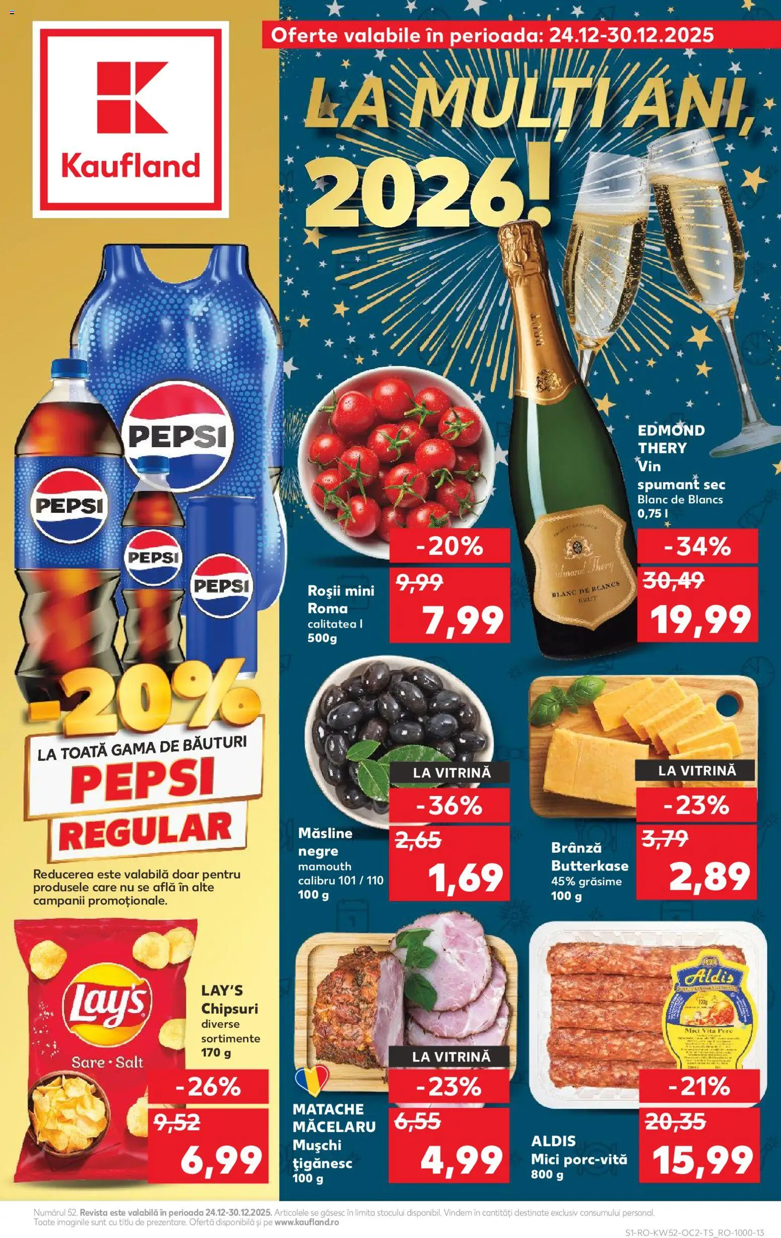 Catalog Kaufland 24 - 29 Decembrie 2025 | Pagina 1 | Produse: Hijyenik ped, Mici, Brânză, Roșii