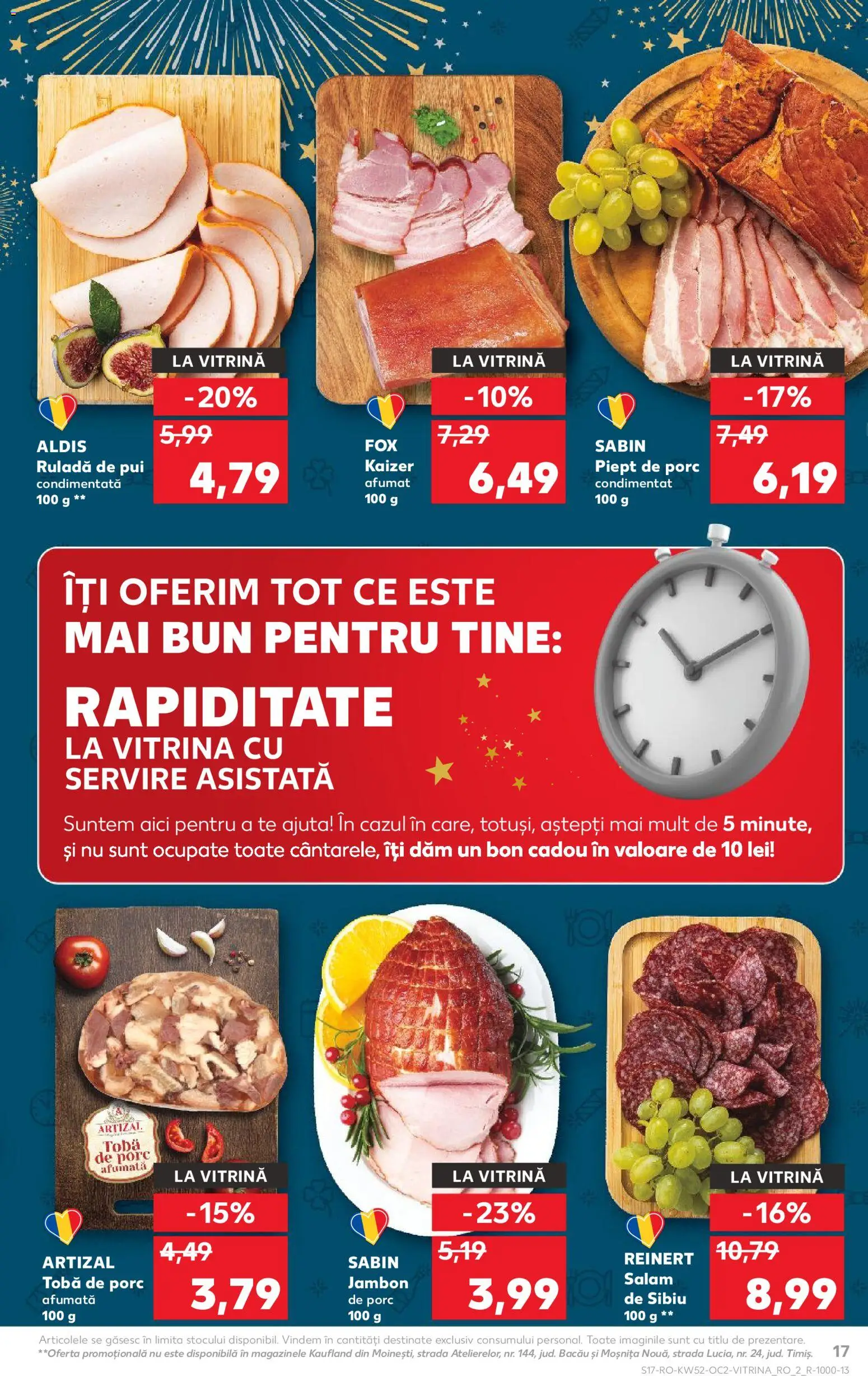 Catalog Kaufland 24 - 29 Decembrie 2025 | Pagina 17 | Produse: Hacıyatmaz Kedi Oyuncağı, Vitrină, Salam