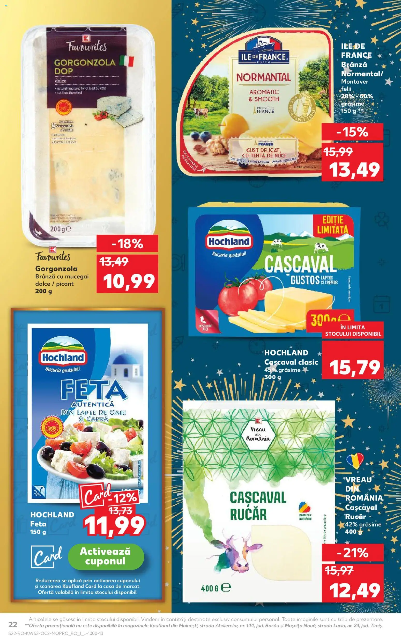 Catalog Kaufland 24 - 29 Decembrie 2025 | Pagina 22 | Produse: Lapte, Brânză cu mucegai, Gorgonzola, Nuci