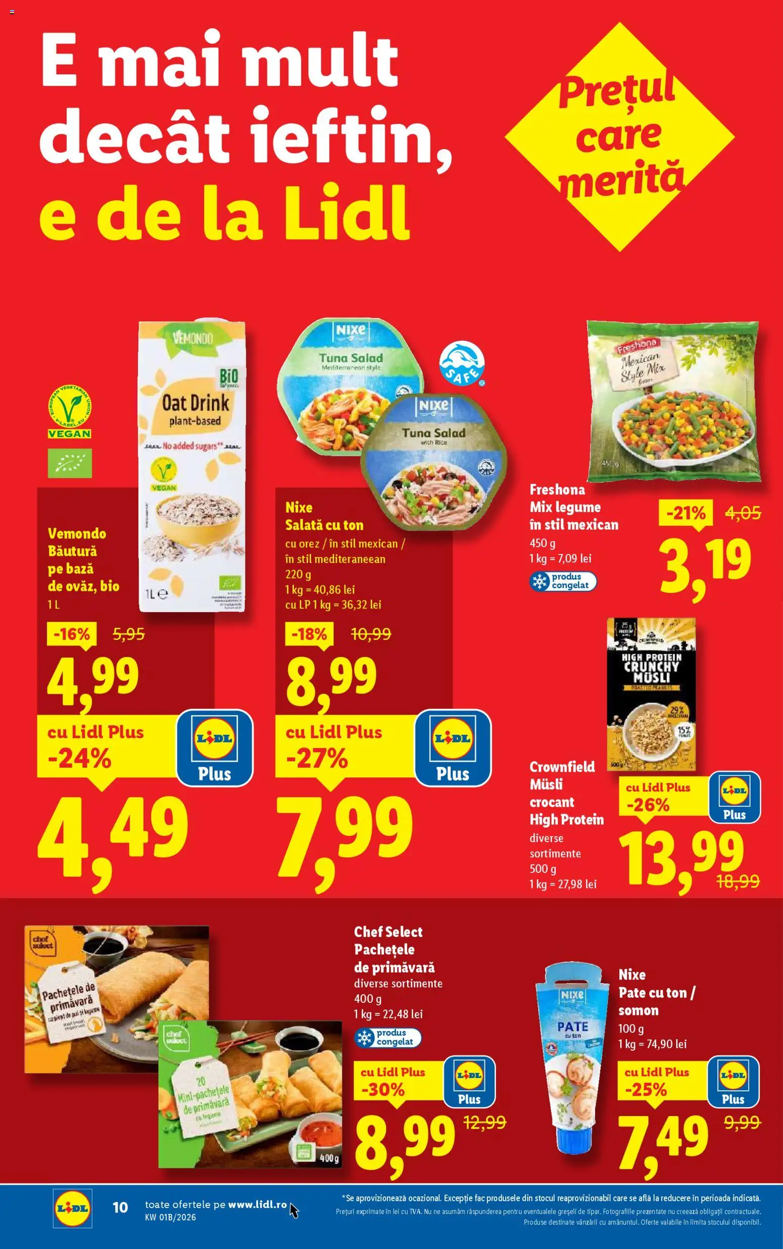 Catalog LIDL 2 - 3 Ianuarie 2026 | Pagina 10 | Produse: Şerit ödül, Pate, Cam suyu, Legume