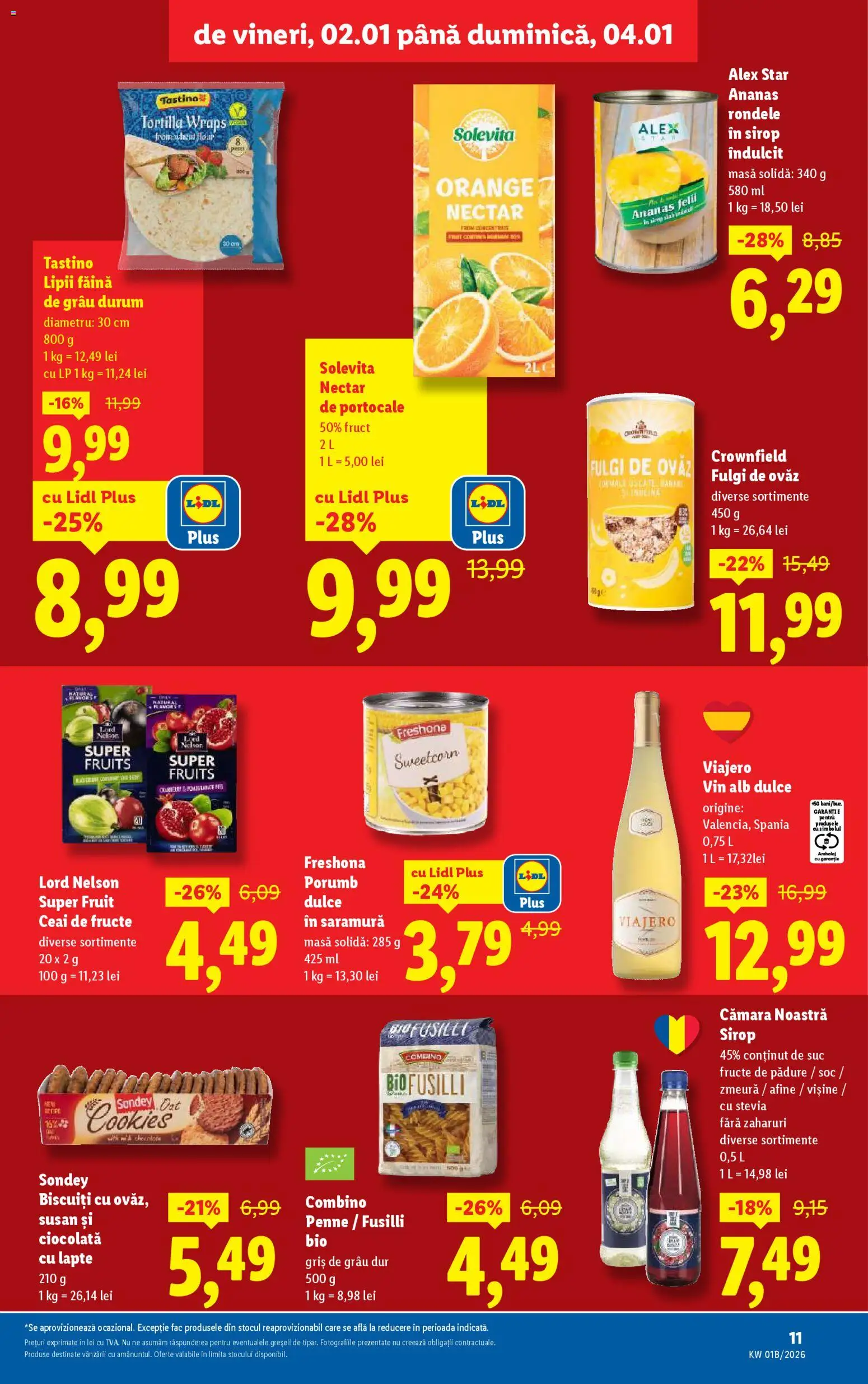 Catalog LIDL 2 - 3 Ianuarie 2026 | Pagina 11 | Produse: Lapte, Vin, Făină, Porumb