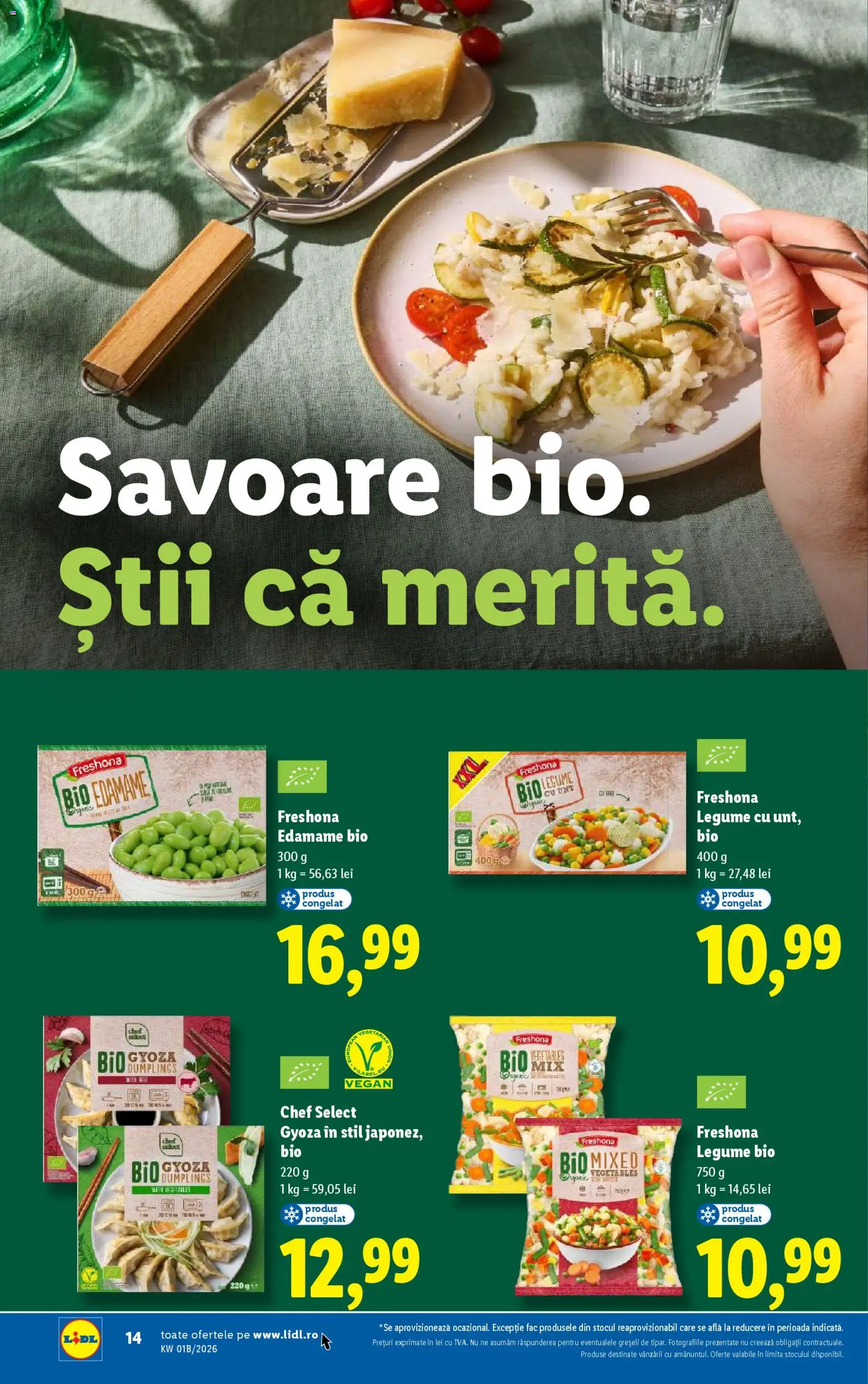 Catalog LIDL 2 - 3 Ianuarie 2026 | Pagina 14 | Produse: Şerit ödül, Unt, Legume