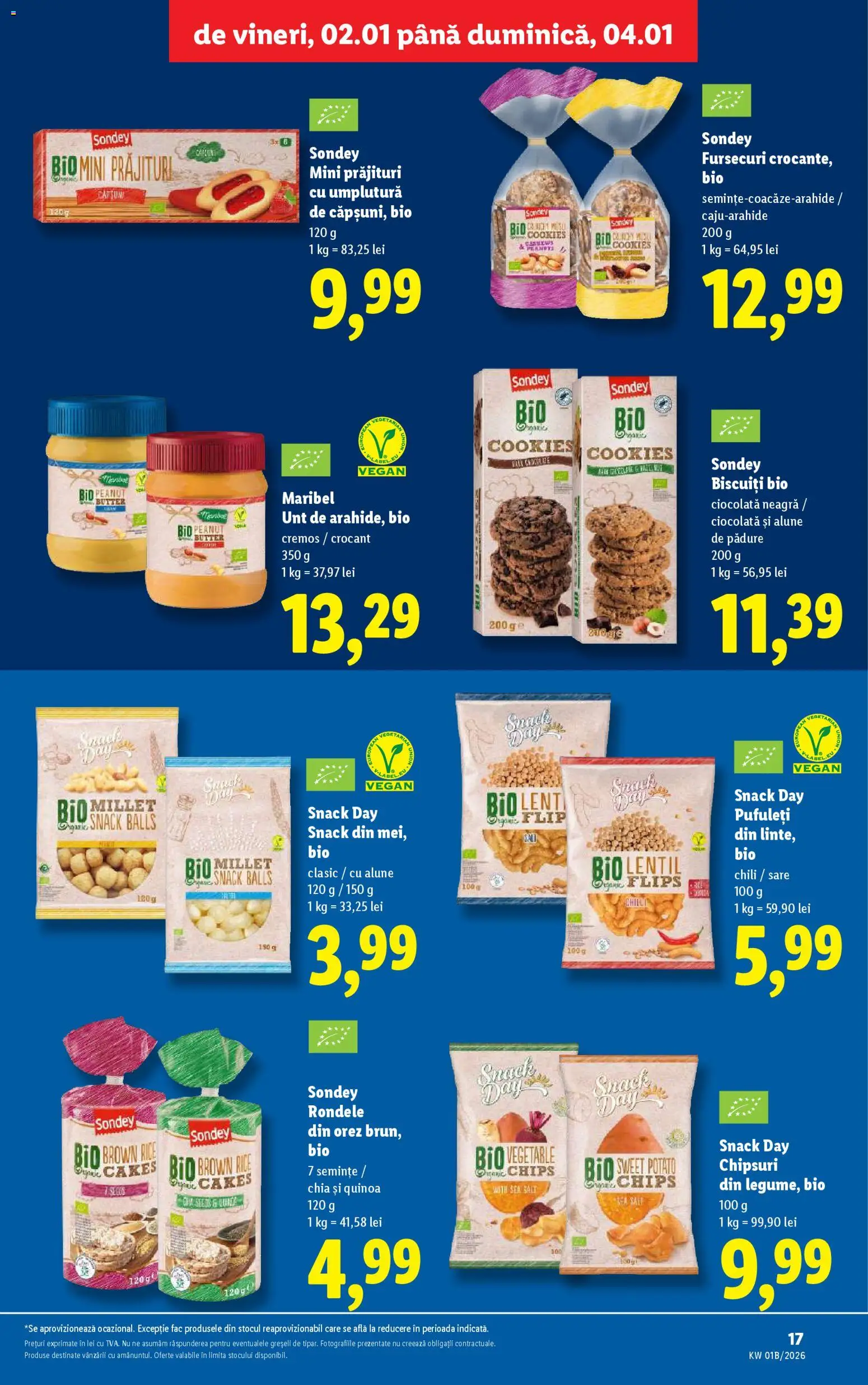 Catalog LIDL 2 - 3 Ianuarie 2026 | Pagina 17 | Produse: Şerit ödül, Semințe, Alune, Biscuiți