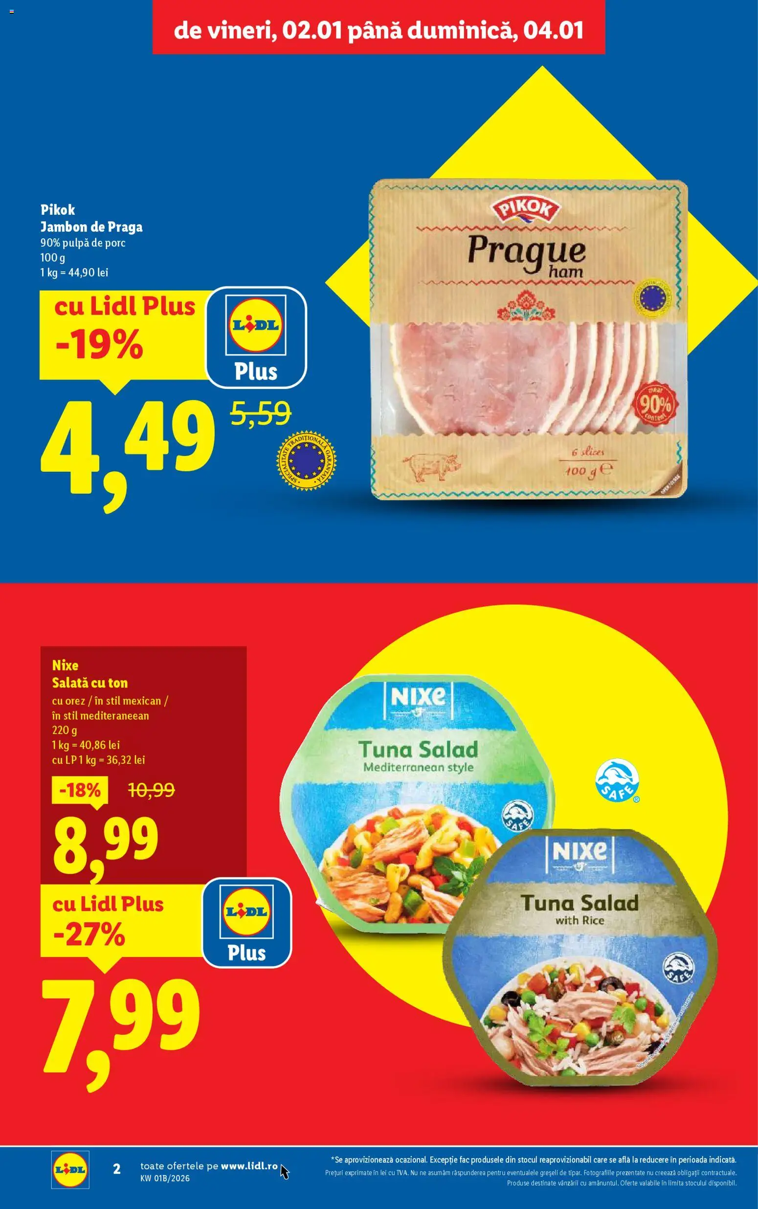 Catalog LIDL 2 - 3 Ianuarie 2026 | Pagina 2 | Produse: Delgeç, Orez, Salată