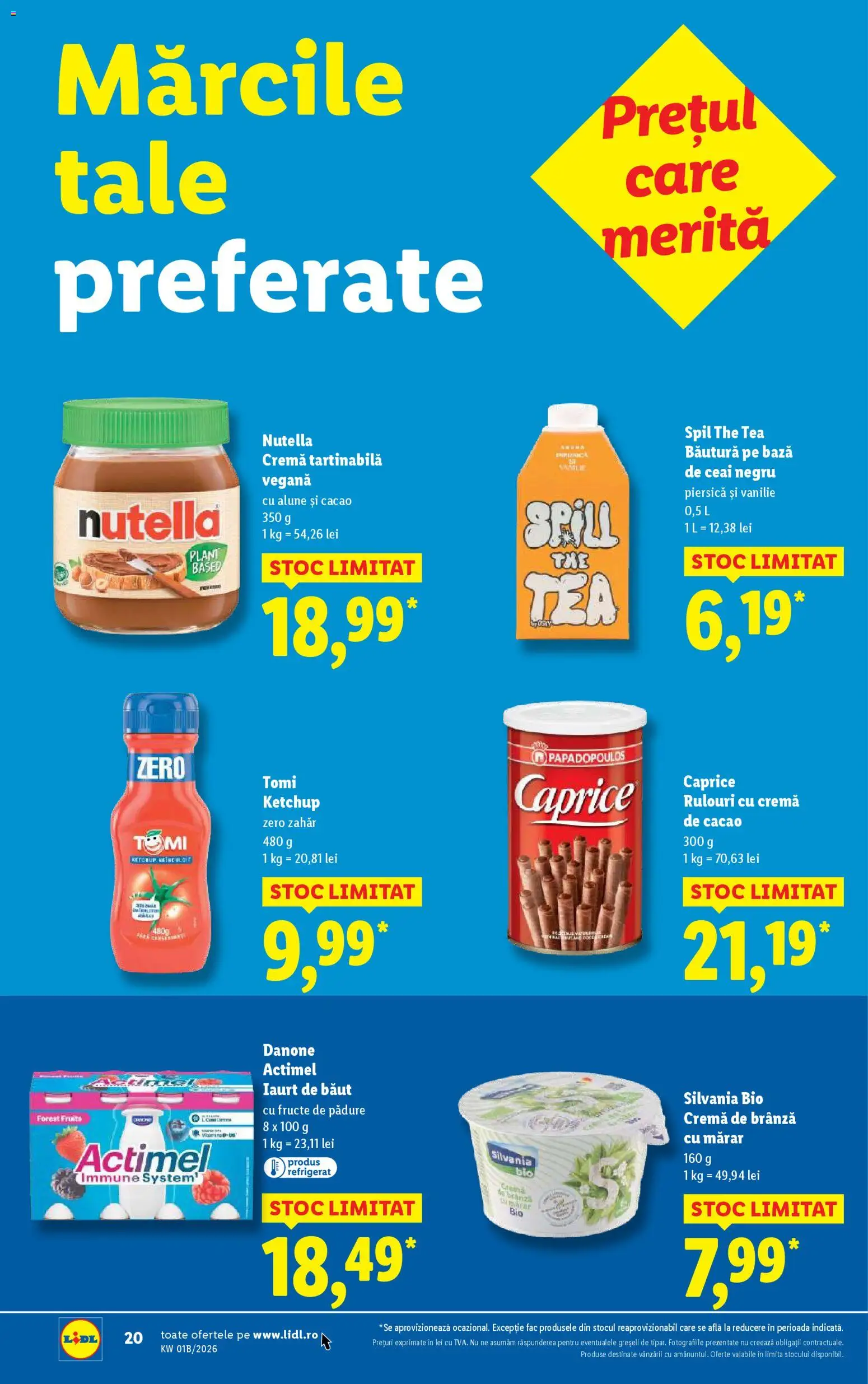 Catalog LIDL 2 - 3 Ianuarie 2026 | Pagina 20 | Produse: Şerit ödül, Iaurt, Cremă, Cremă tartinabilă