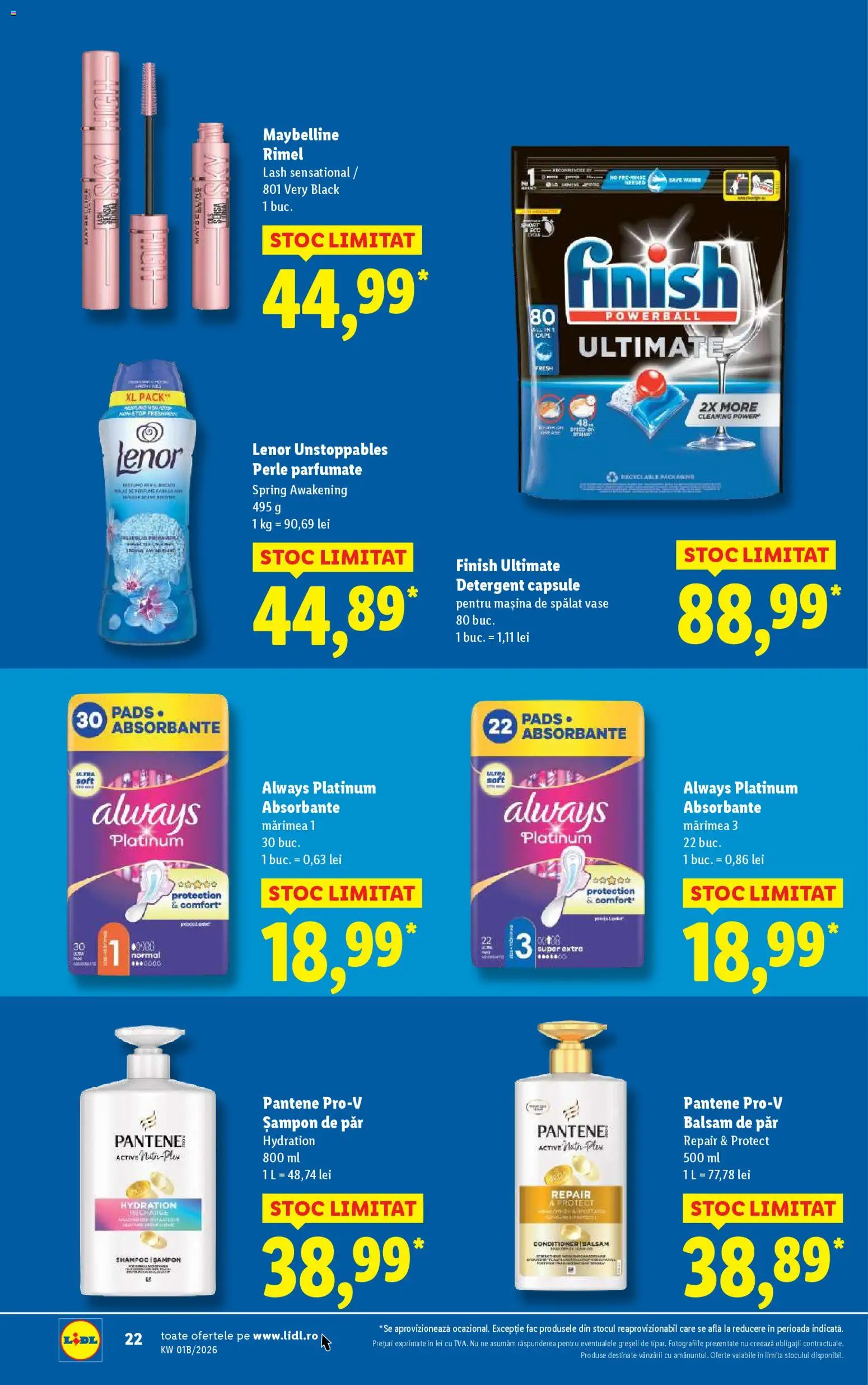 Catalog LIDL 2 - 3 Ianuarie 2026 | Pagina 22 | Produse: Akrilik boya, Balsam de păr, Detergent, Capsule pentru mașina de spălat