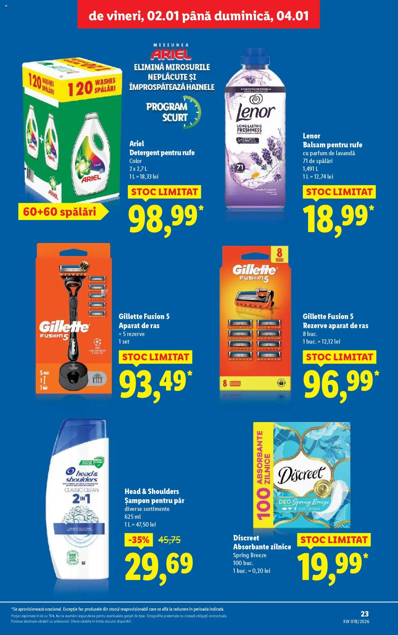 Catalog LIDL 2 - 3 Ianuarie 2026 | Pagina 23 | Produse: Aparat De Ras, Șampon, Balsam, Detergent