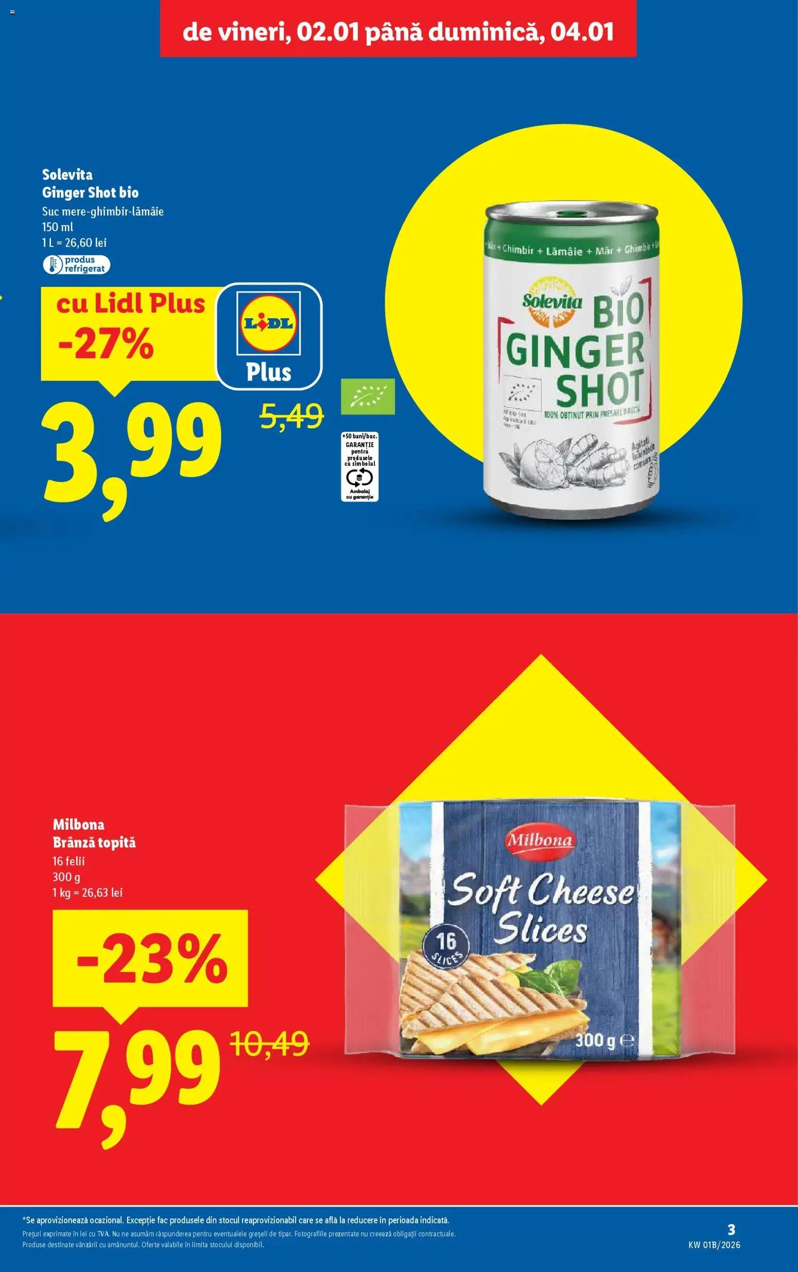 Catalog LIDL 2 - 3 Ianuarie 2026 | Pagina 3 | Produse: Şerit ödül, Brânză, Suc, Lămâie