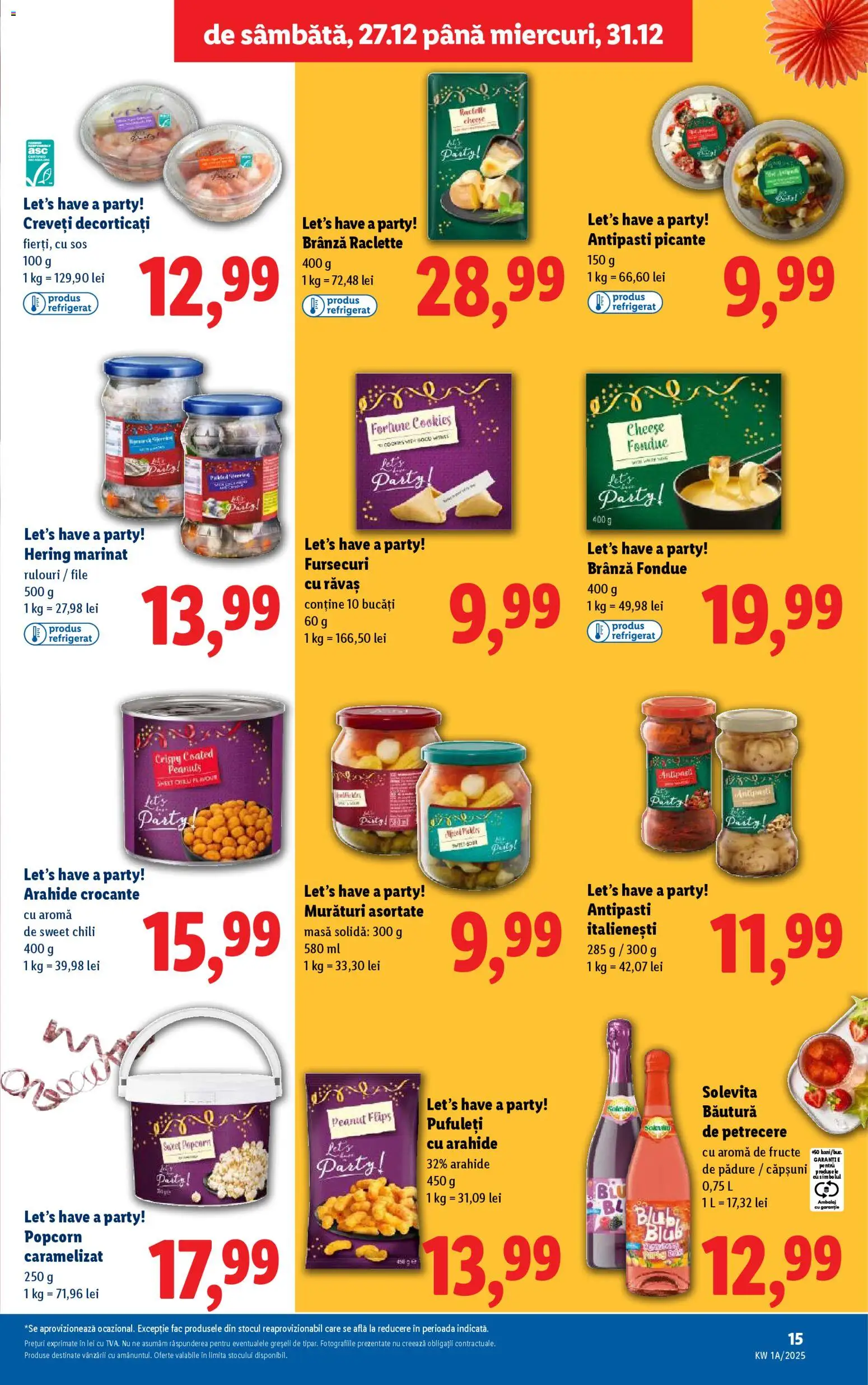Catalog LIDL 27 - 30 Decembrie 2025 | Pagina 15 | Produse: Masă, Brânză, Căpșuni, Fructe