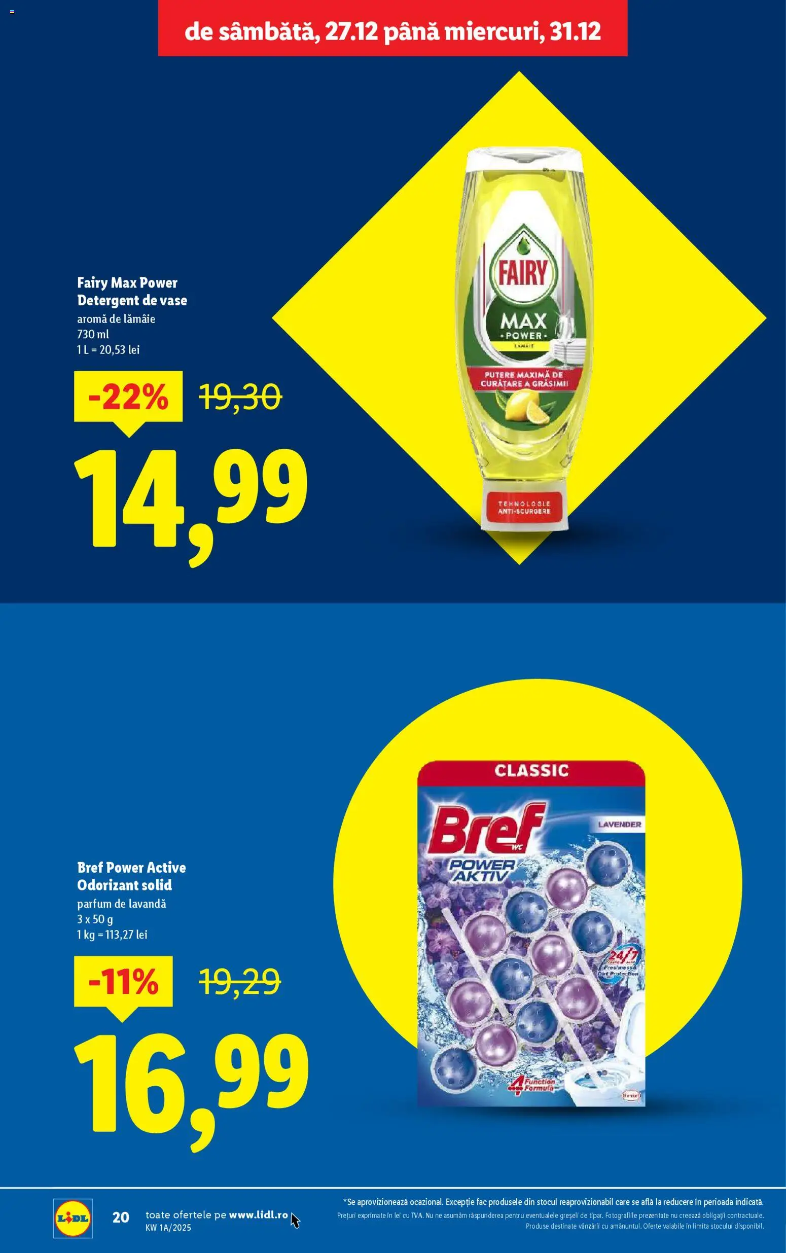 Catalog LIDL 27 - 30 Decembrie 2025 | Pagina 20 | Produse: Detergent de vase, Parfum, Detergent, Lămâie