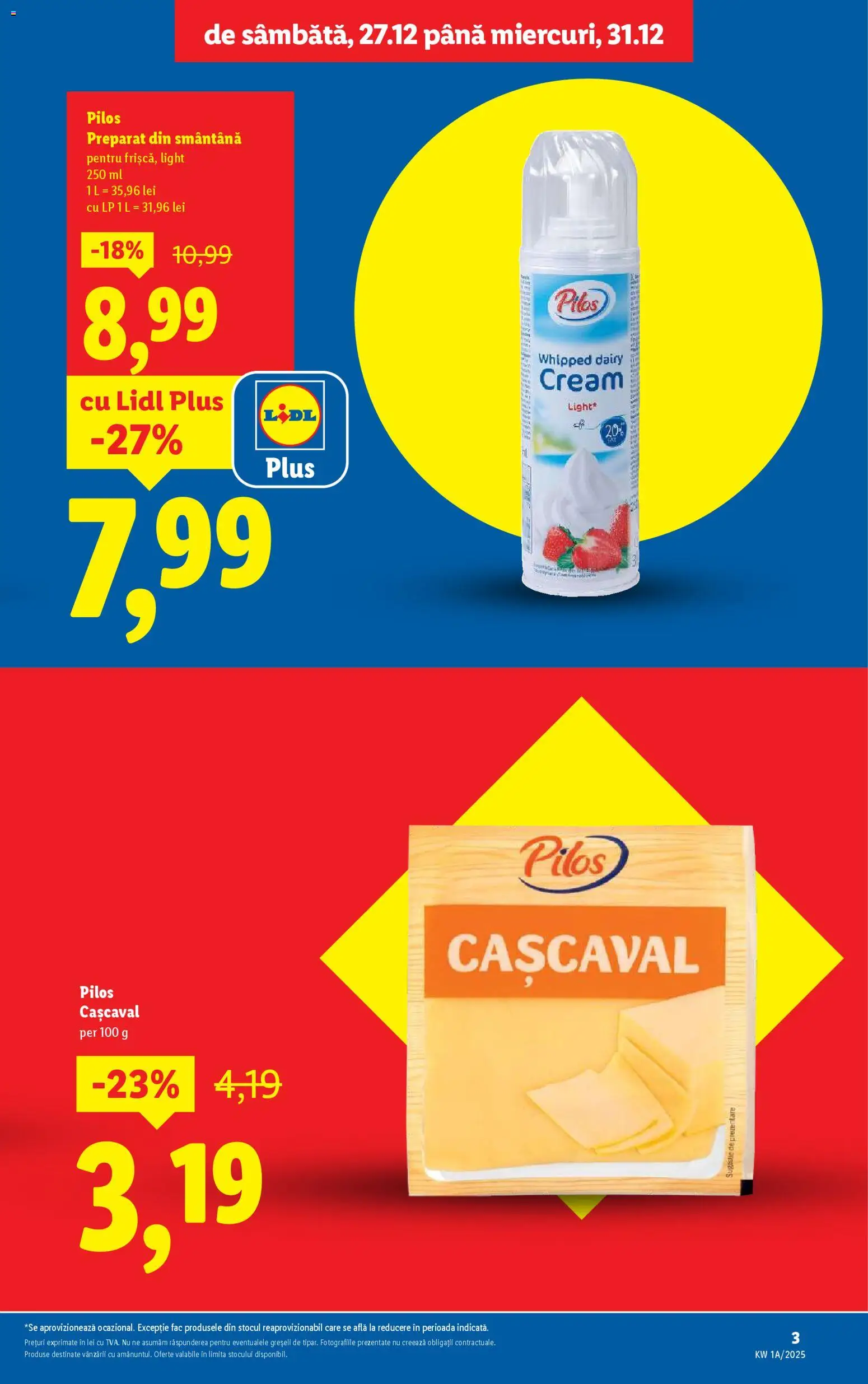 Catalog LIDL 27 - 30 Decembrie 2025 | Pagina 3 | Produse: Toplar, Cașcaval, Smântână