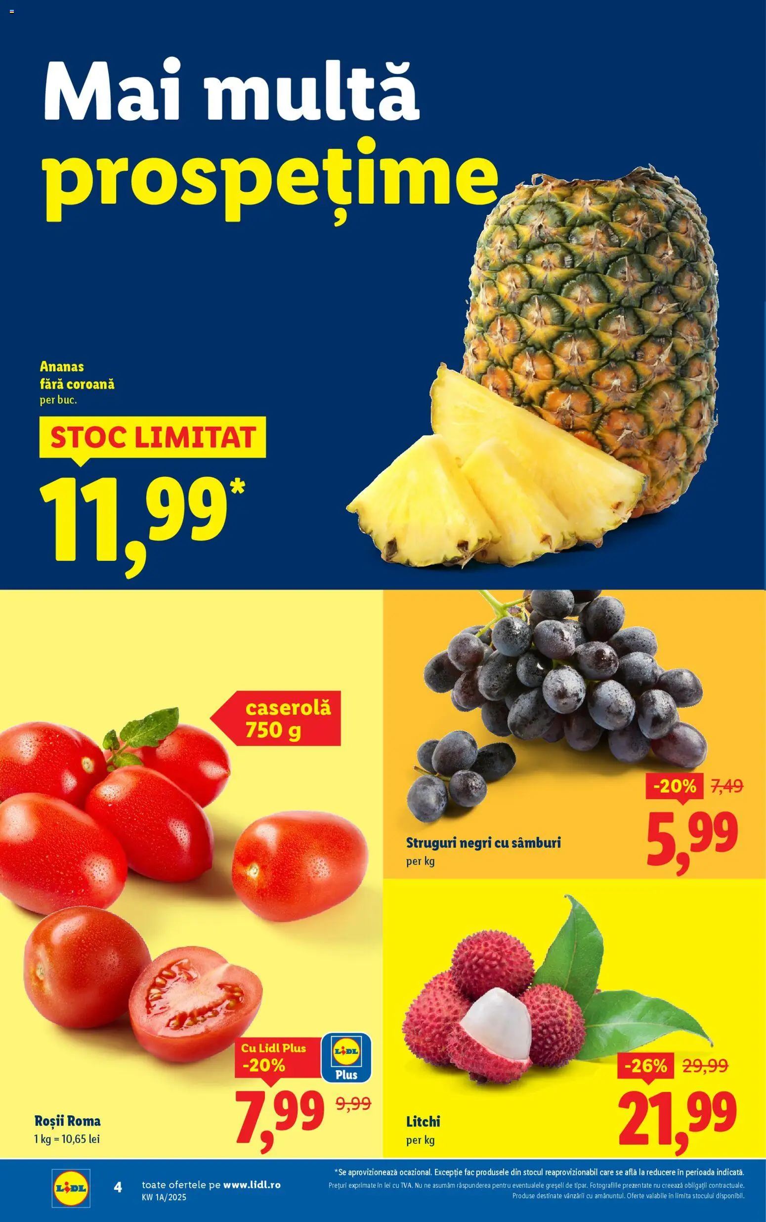 Catalog LIDL 27 - 30 Decembrie 2025 | Pagina 4 | Produse: Struguri, Roșii, Ananas