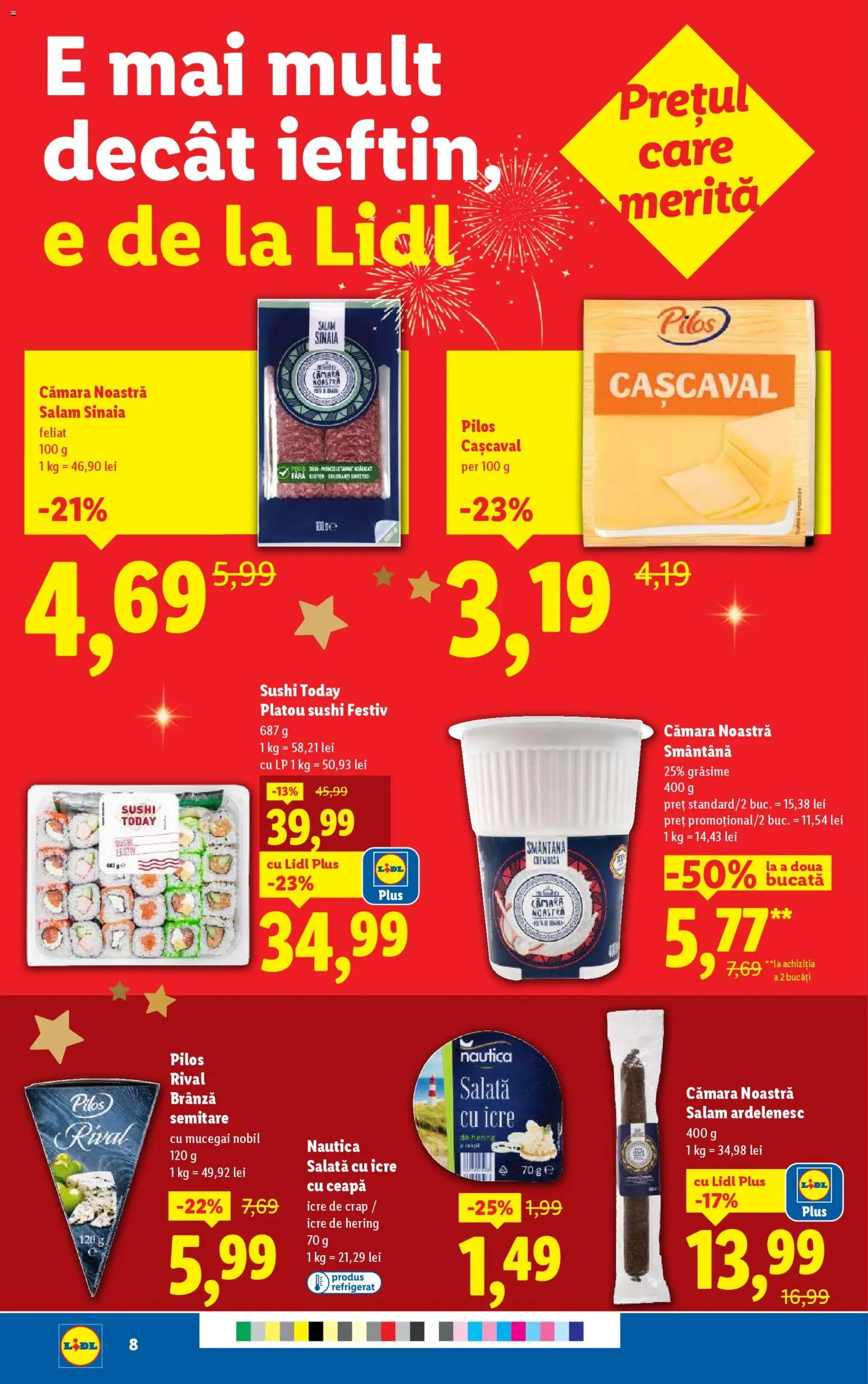 Catalog LIDL 27 - 30 Decembrie 2025 | Pagina 8 | Produse: Cașcaval, Brânză, Salam, Ceapă