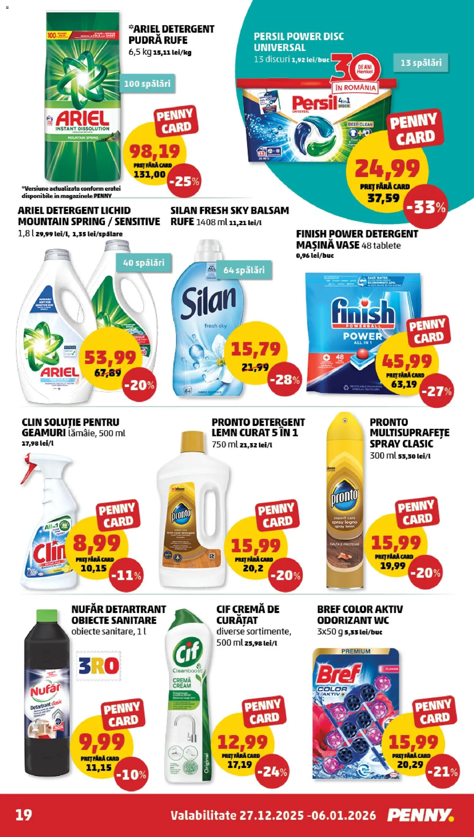 Catalog PENNY Market 27 Decembrie 2025 - 5 Ianuarie 2026 | Pagina 19 | Produse: Pomelo, Disc, Cremă, Detergent