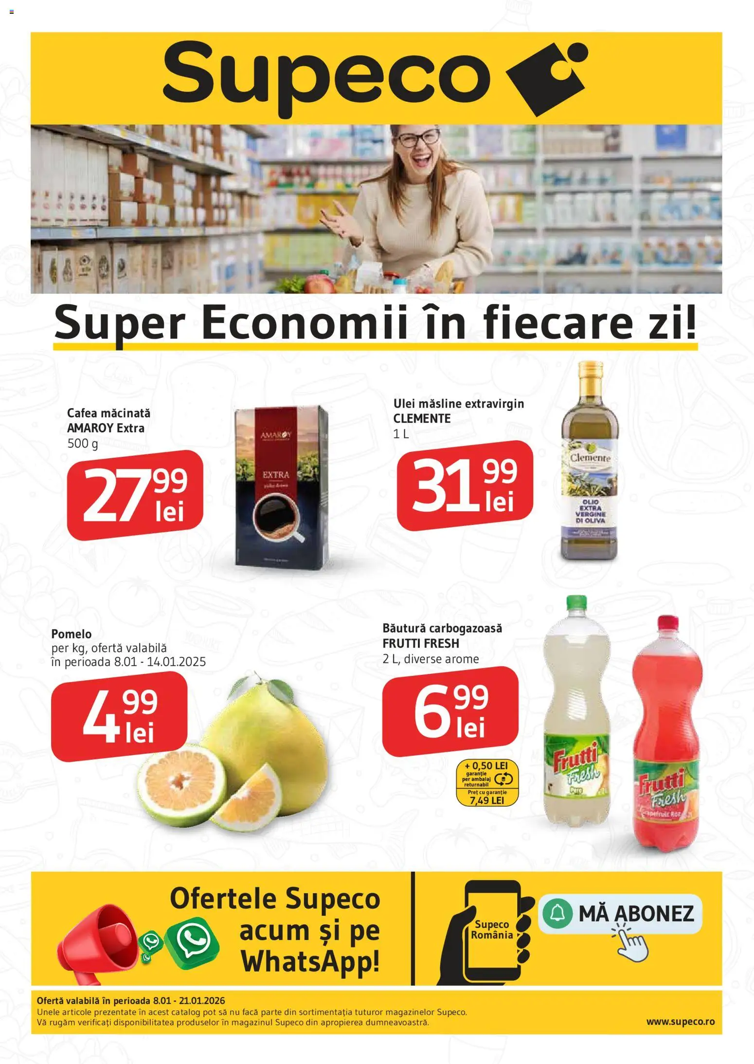 Catalog Supeco 8 - 20 Ianuarie 2026 | Pagina 1 | Produse: Măsline, Ulei, Cafea